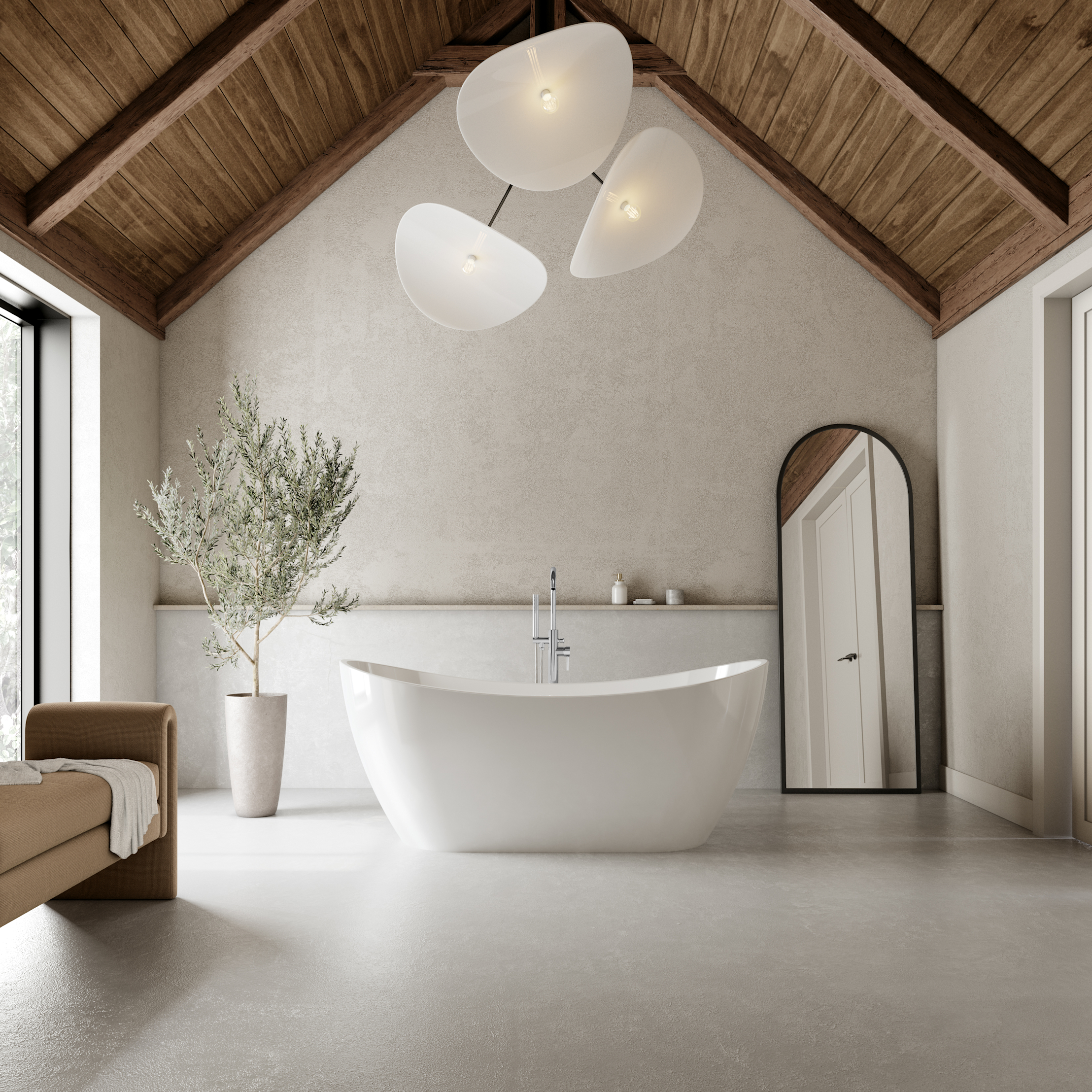 Millie Acrylic Double Slipper Freestanding Bathtub