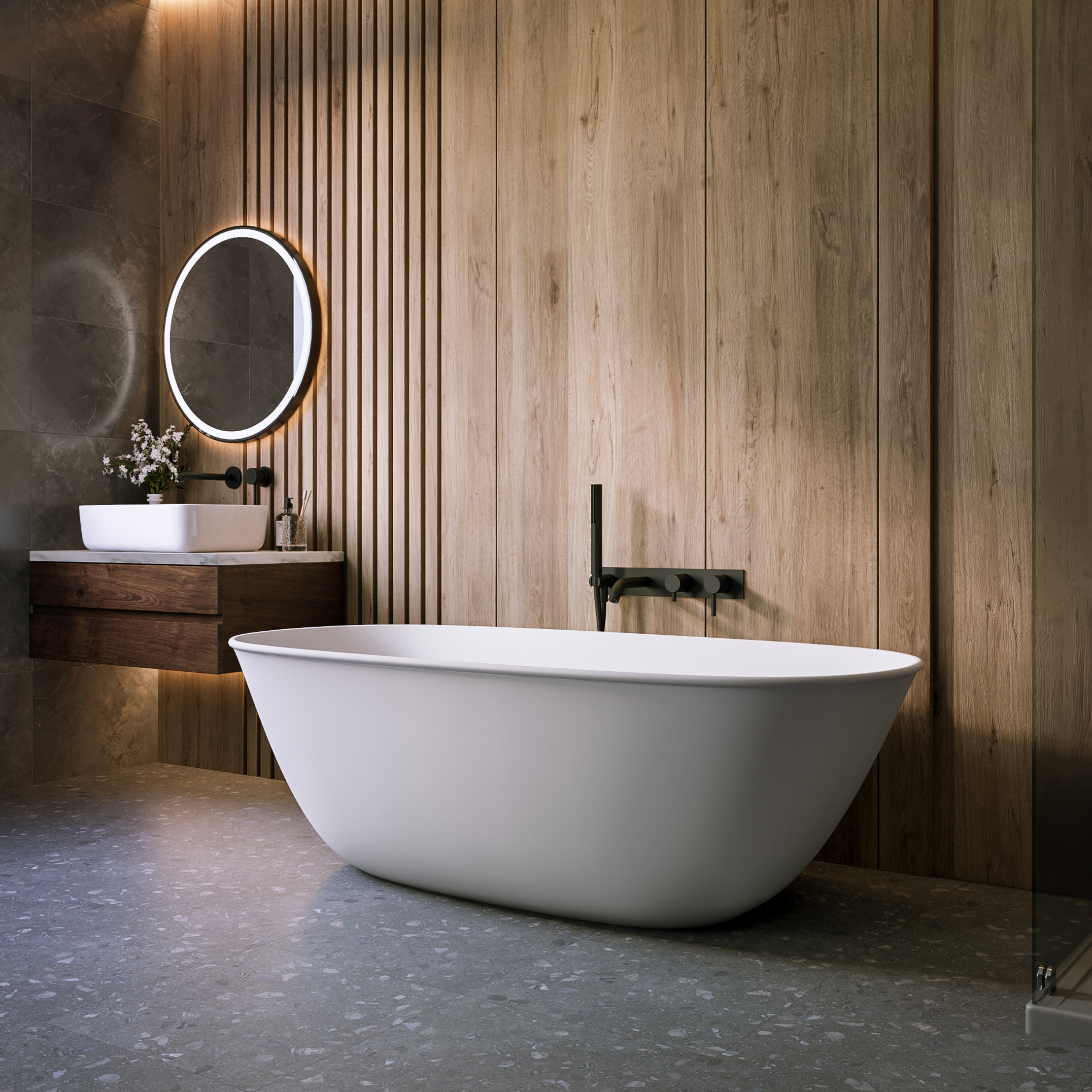 Narelle 63 Inch Resin Double Ended Tub