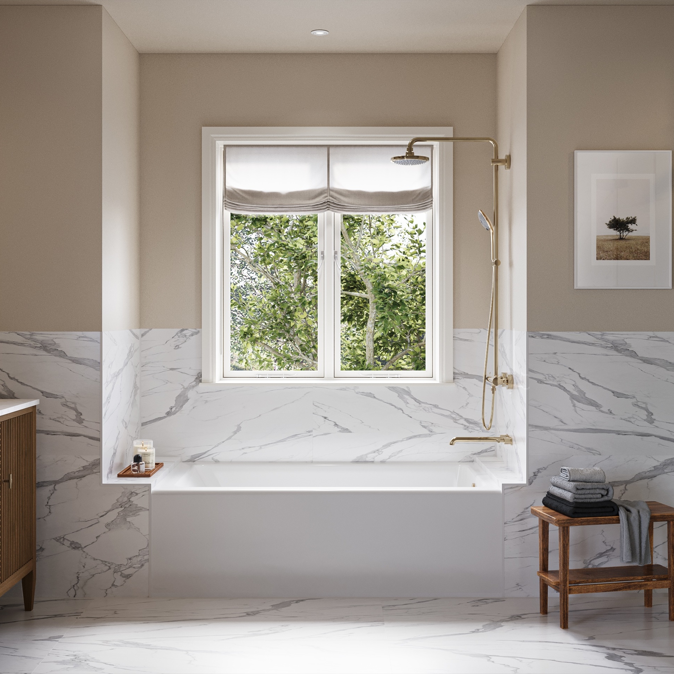 Nolyn 60 x 30-Inch Integral Apron Bathtub Above Floor Rough