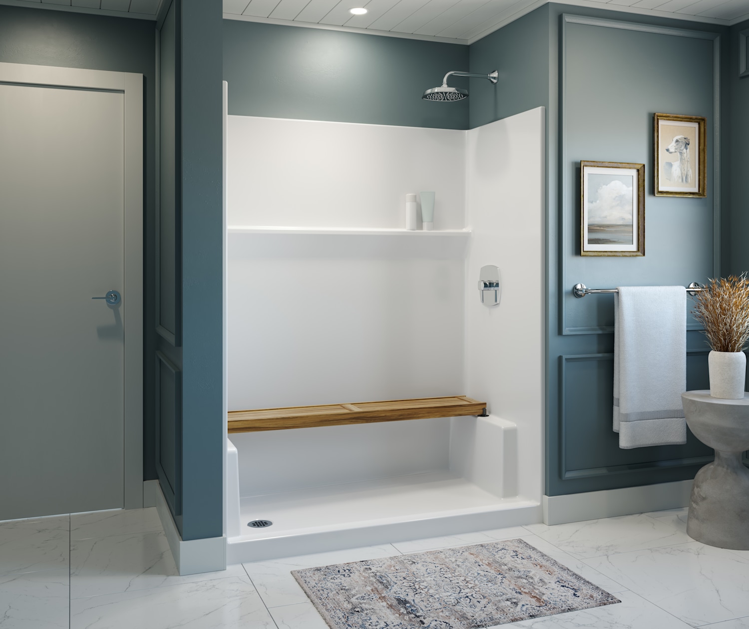 AKER-6030-SHOWER-ICON-SMOOTHWALLS-WHITE-DECOR-STRAIGHT-BENCH