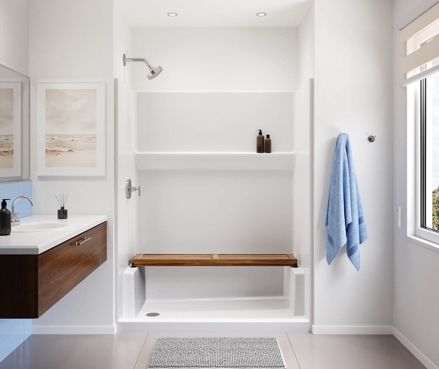 AQUARIUS-6030-SHOWER-ICON-SMOOTHWALLS-WHITE-DECOR-STRAIGHT-BENCH
