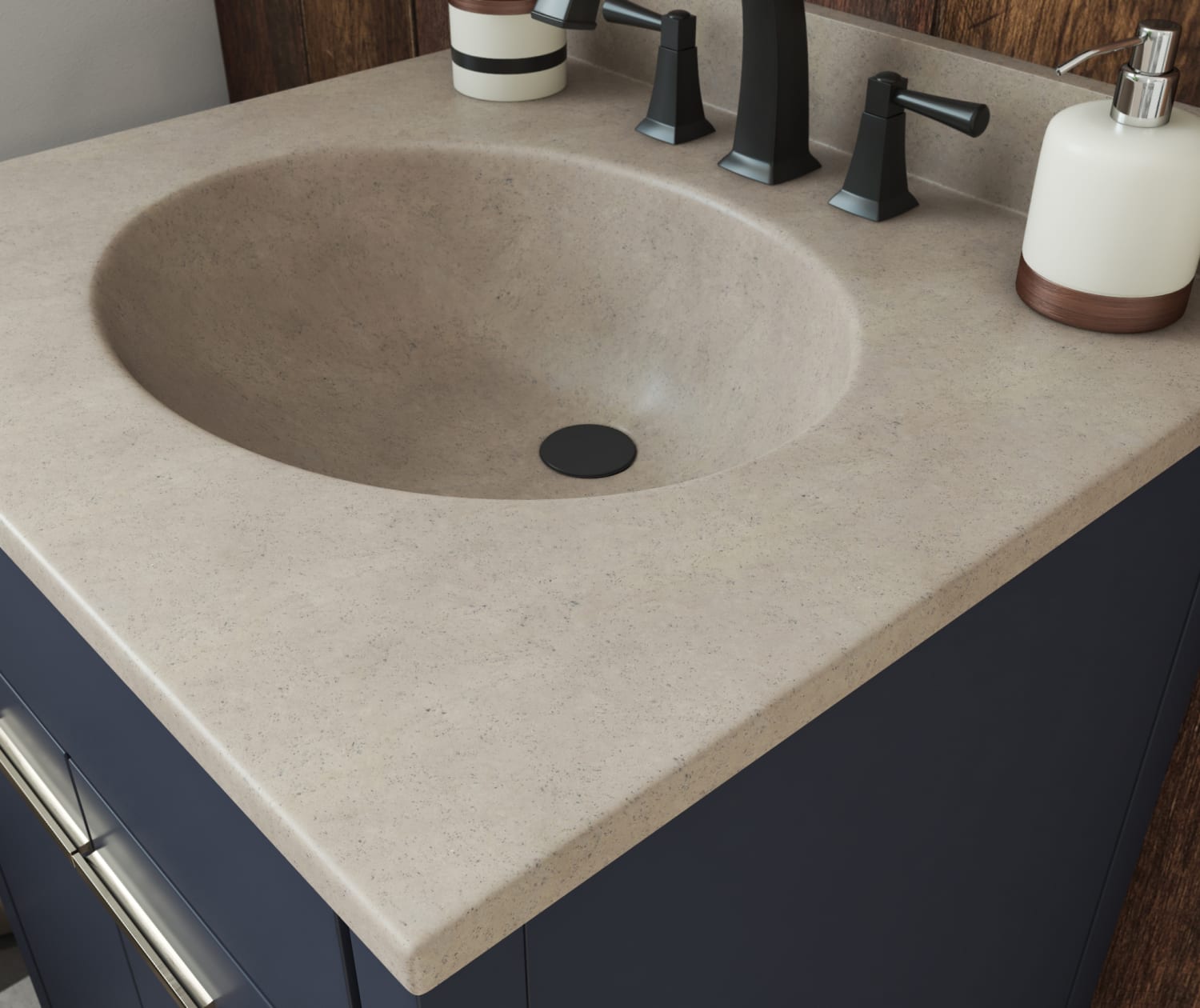 VT1B2231 Ellipse 22 x 31 Single Bowl Vanity Top in Clay Vanity Top