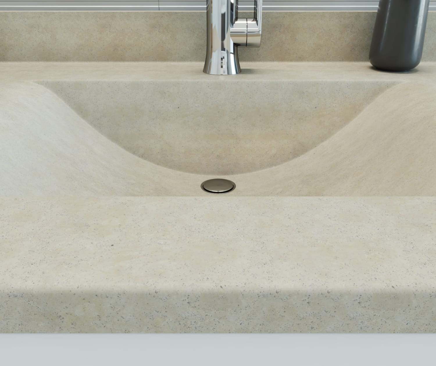 49 in. W Granite Vanity Top in Beige with White Basin 49 in. W Granite Vanity Top in Beige with White Basin