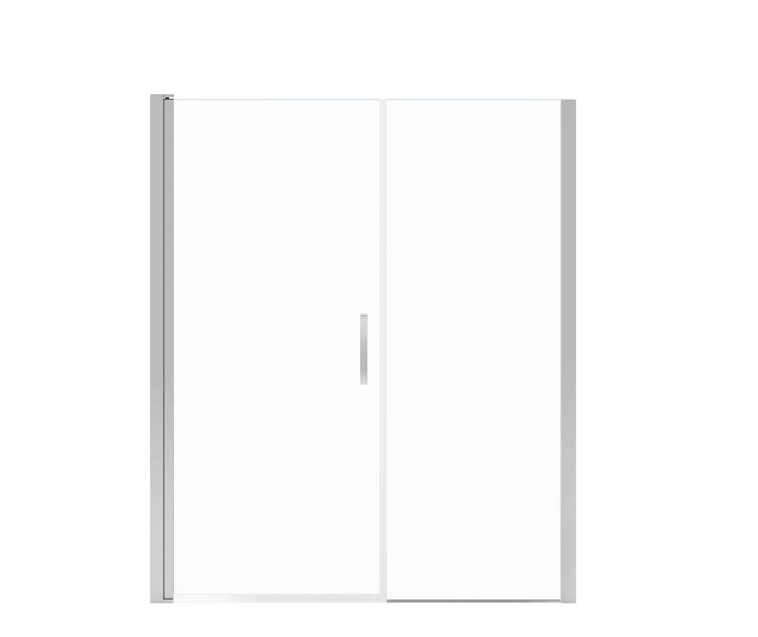 Manhattan 55-57 x 68 in. 6 mm Pivot Shower Door for Alcove Installation ...
