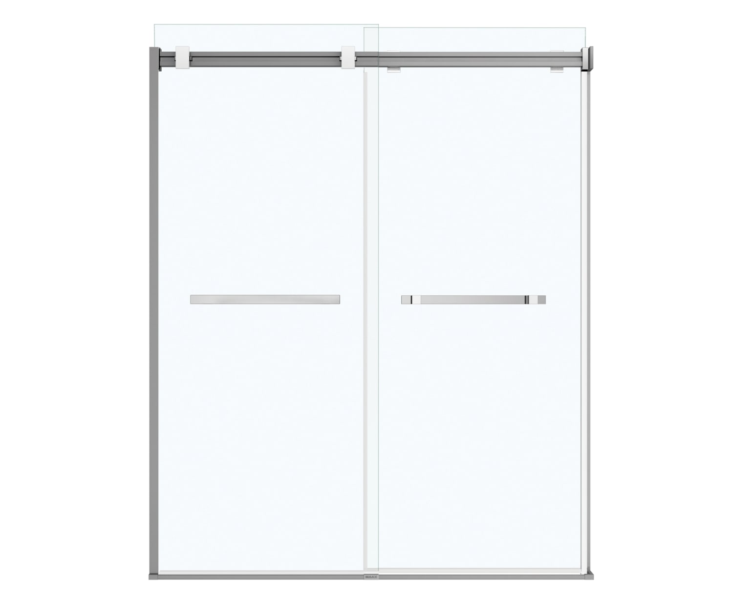 【爆買い！】 Matte & Chrome in glass Clear with  Installation Alcove for Door Shower Bypass mm 8 in. ½-74 70 x ½ 56-58 Duel White en Maax Door, Shower | 小物入れ