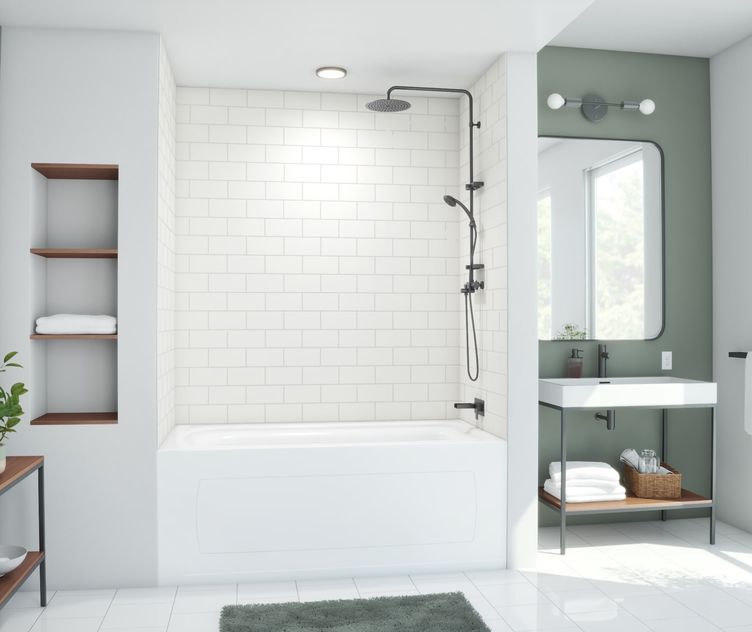 32'' W 32'' D Square Triple Shower Base