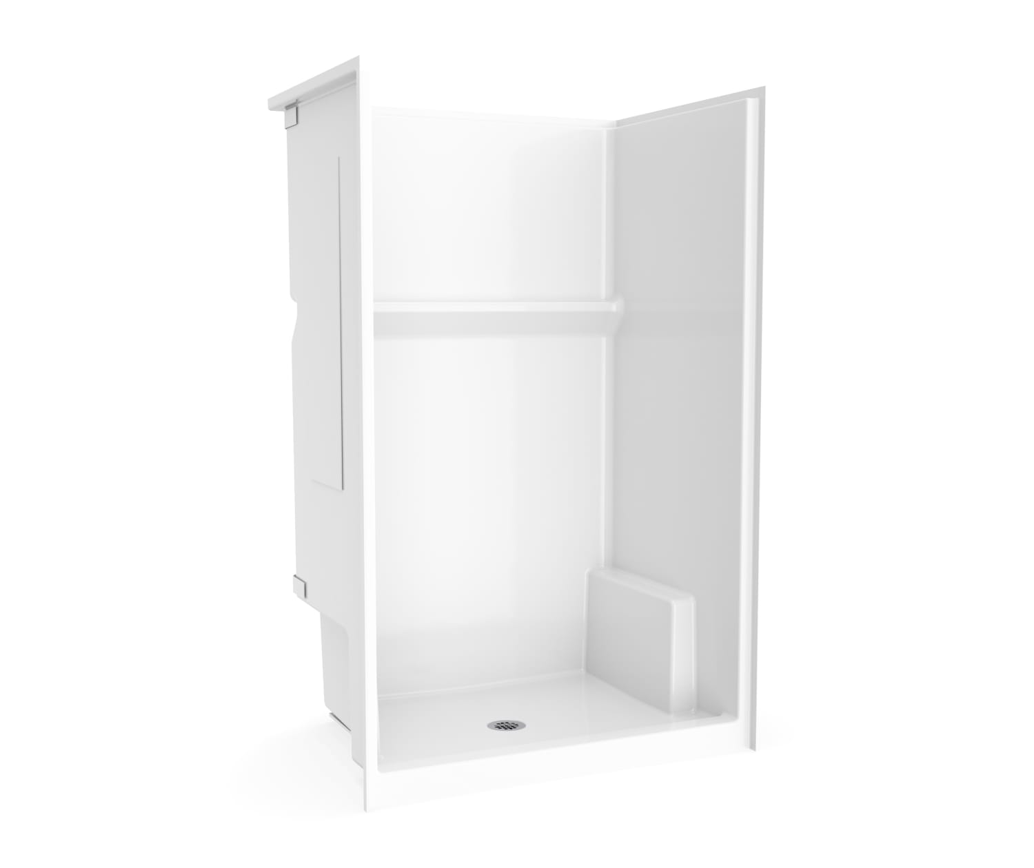 Icon SH 4834 AFR Acrylx Alcove Center Drain One-piece Shower in 