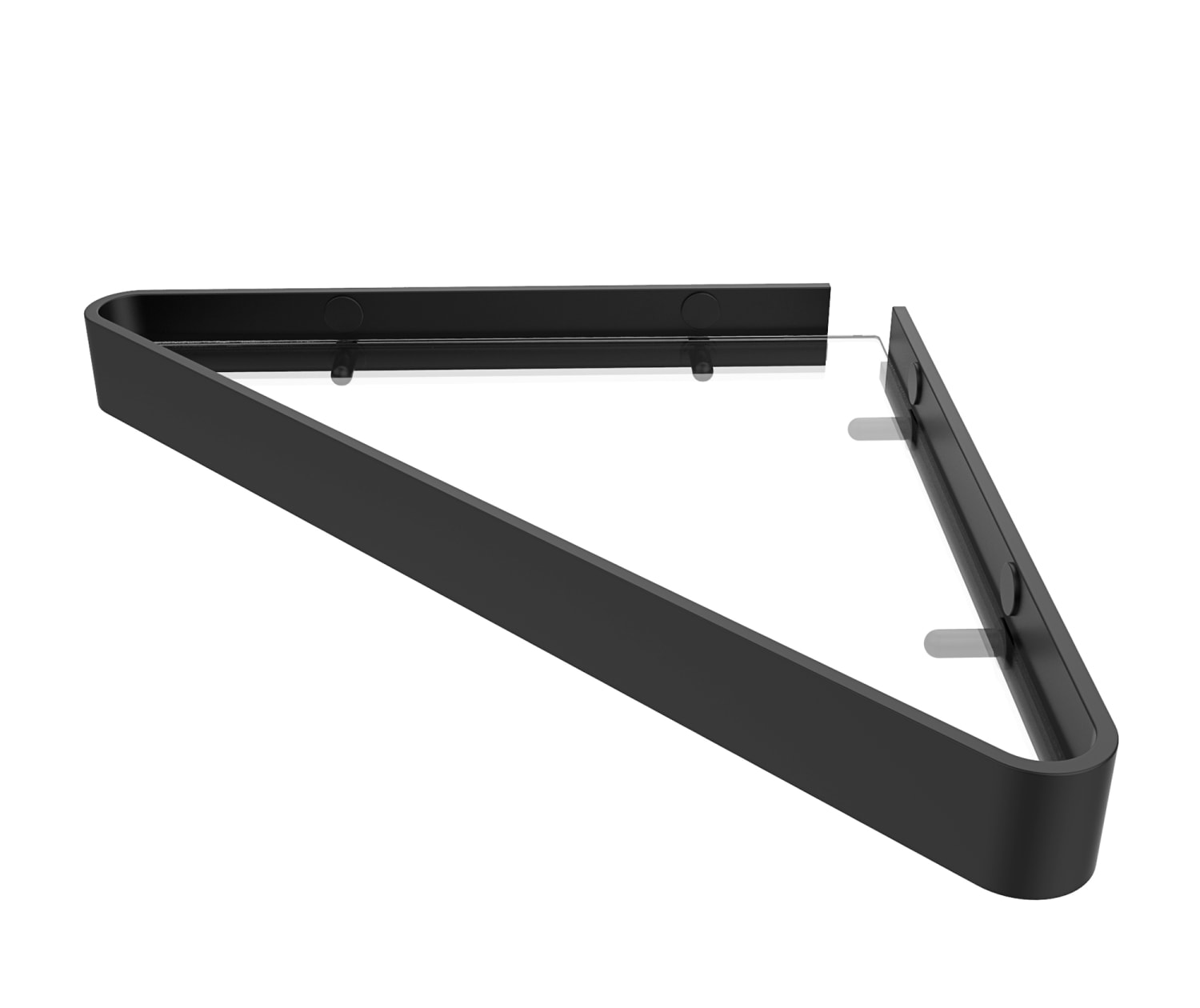 Contemporary Corner Shelf with Assist Bar in Matte Black 41516-BL