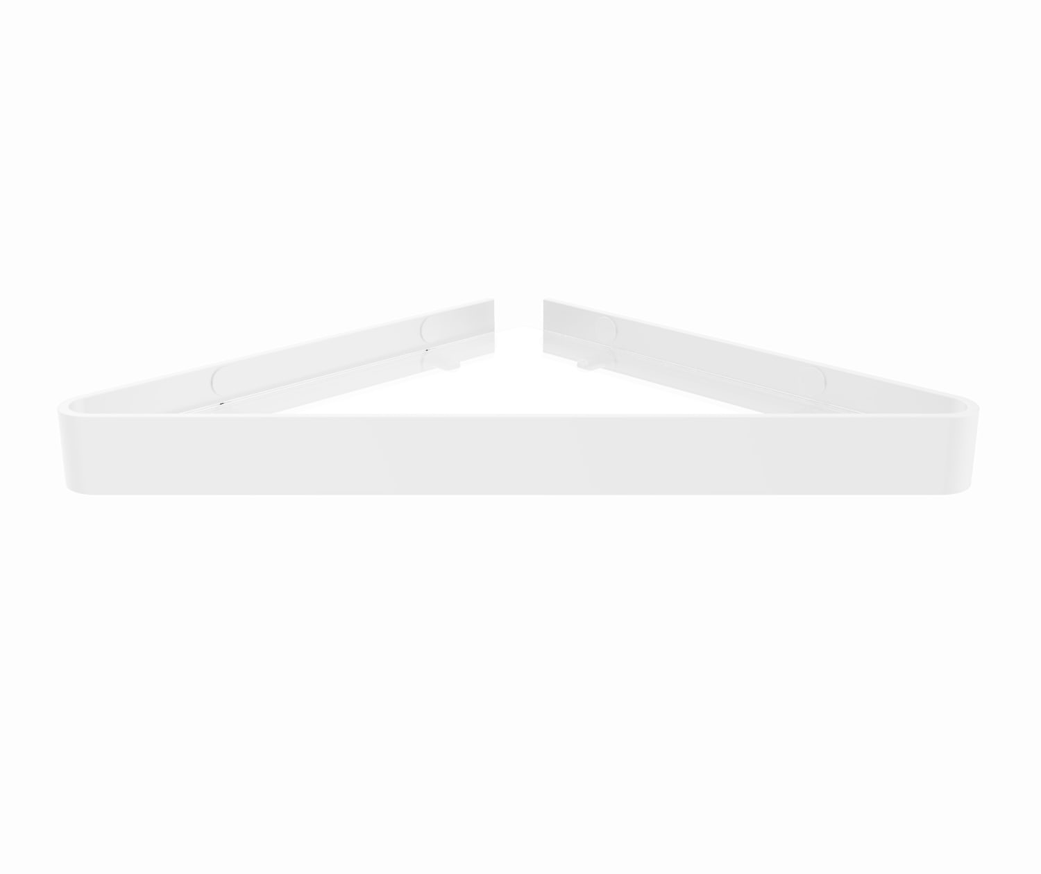 Daybreak White 7.625 in. x 7.625 in. Polished Marble Wall Mount Corner  Shelf Tile