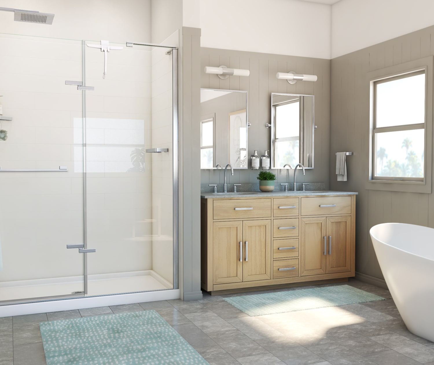 Odile Suite 24 in. Double Towel Bar in Brushed Chrome Accessory Swan en