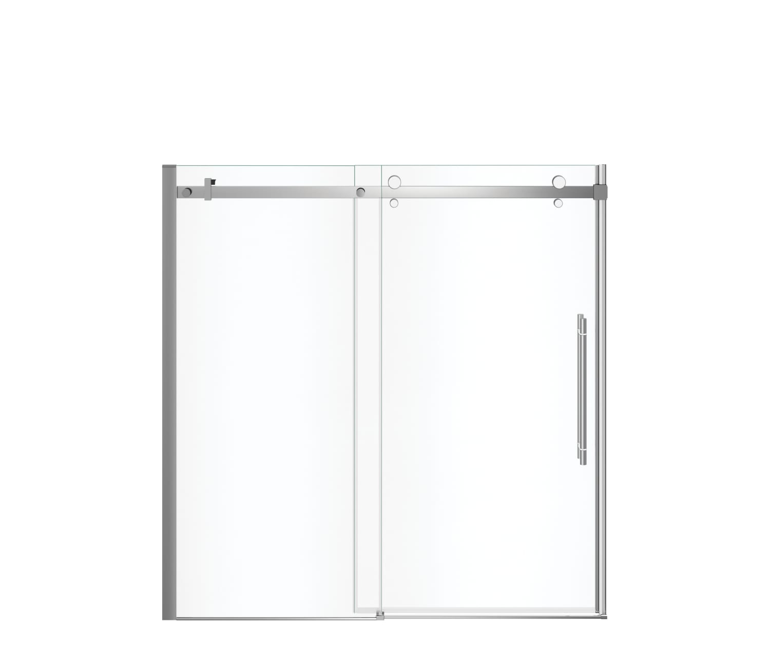 Vela 56 ½-59 x 59 in. 8 mm Sliding Tub Door for Alcove Installation ...