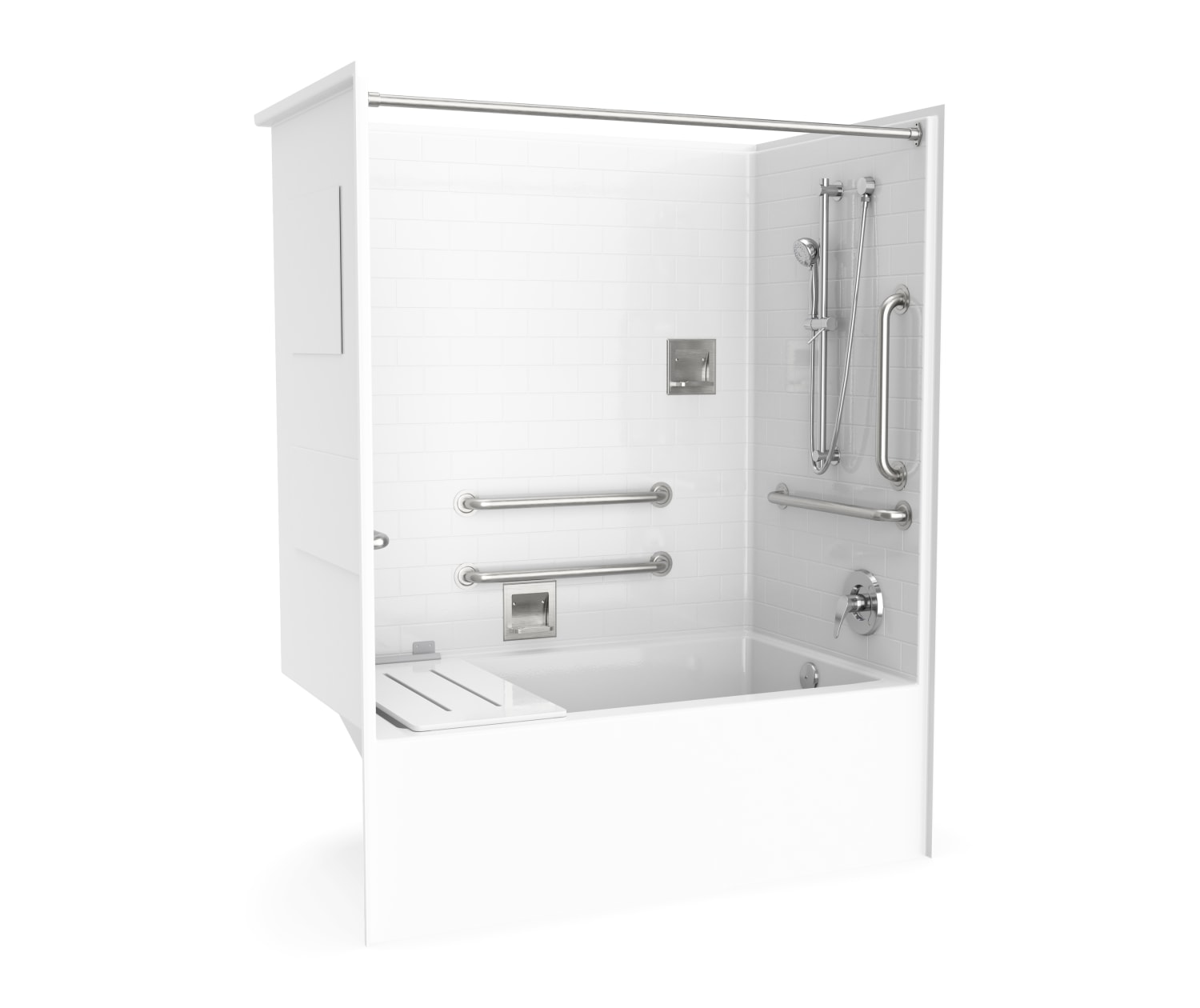 MP8036STLX 60 x 36 AcrylX One-Piece Alcove Left-Hand Drain Tub 