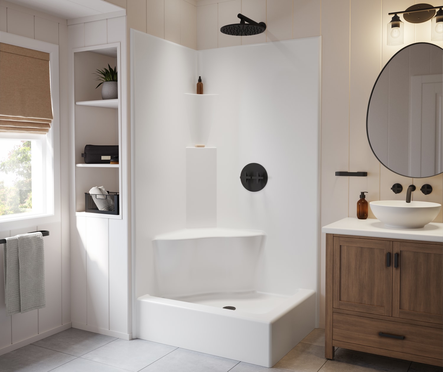 Montgomery 60 in. Corner Drop-in Bathtub in White Montgomery 60 in. Corner Drop-in Bathtub in White