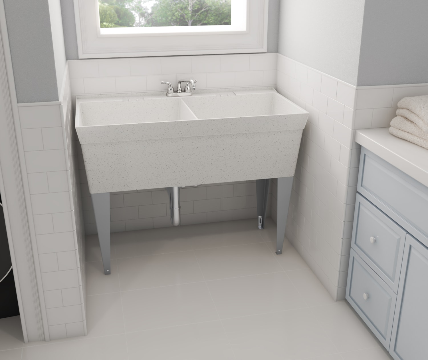 SWAN-MF-2F-LAUNDRY-TUB-FLOCK-DECO