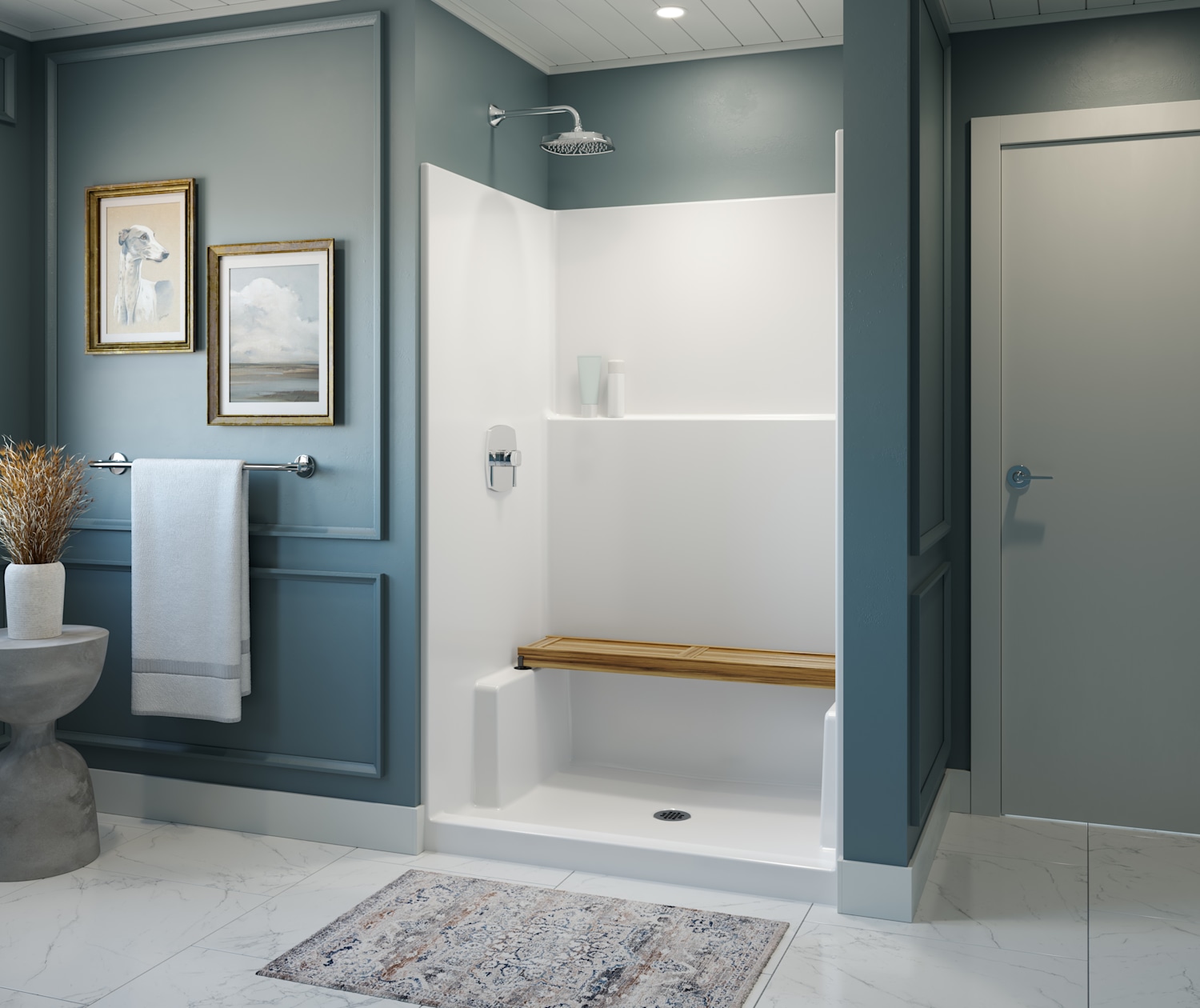 AKER-4836-SHOWER-ICON-SMOOTHWALLS-WHITE-DECOR-STRAIGHT-BENCH