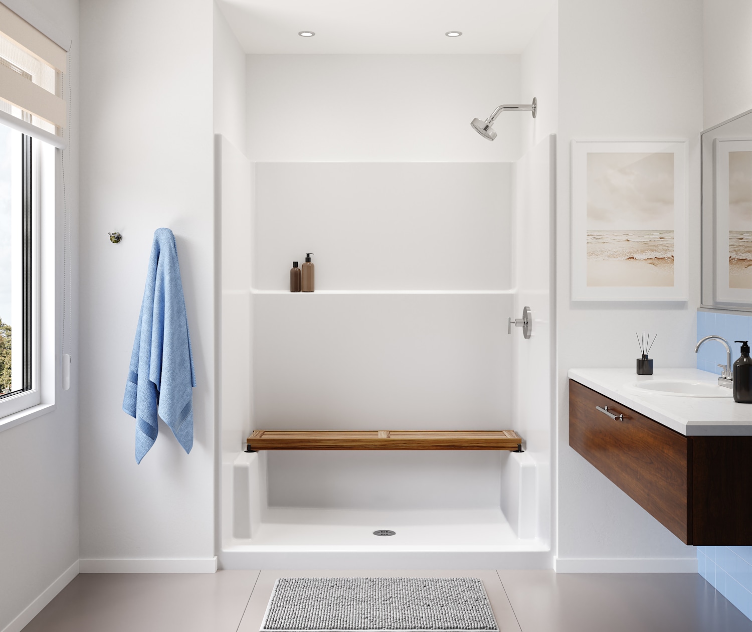 AQUARIUS-6036-SHOWER-ICON-SMOOTHWALLS-WHITE-DECOR-STRAIGHT-BENCH