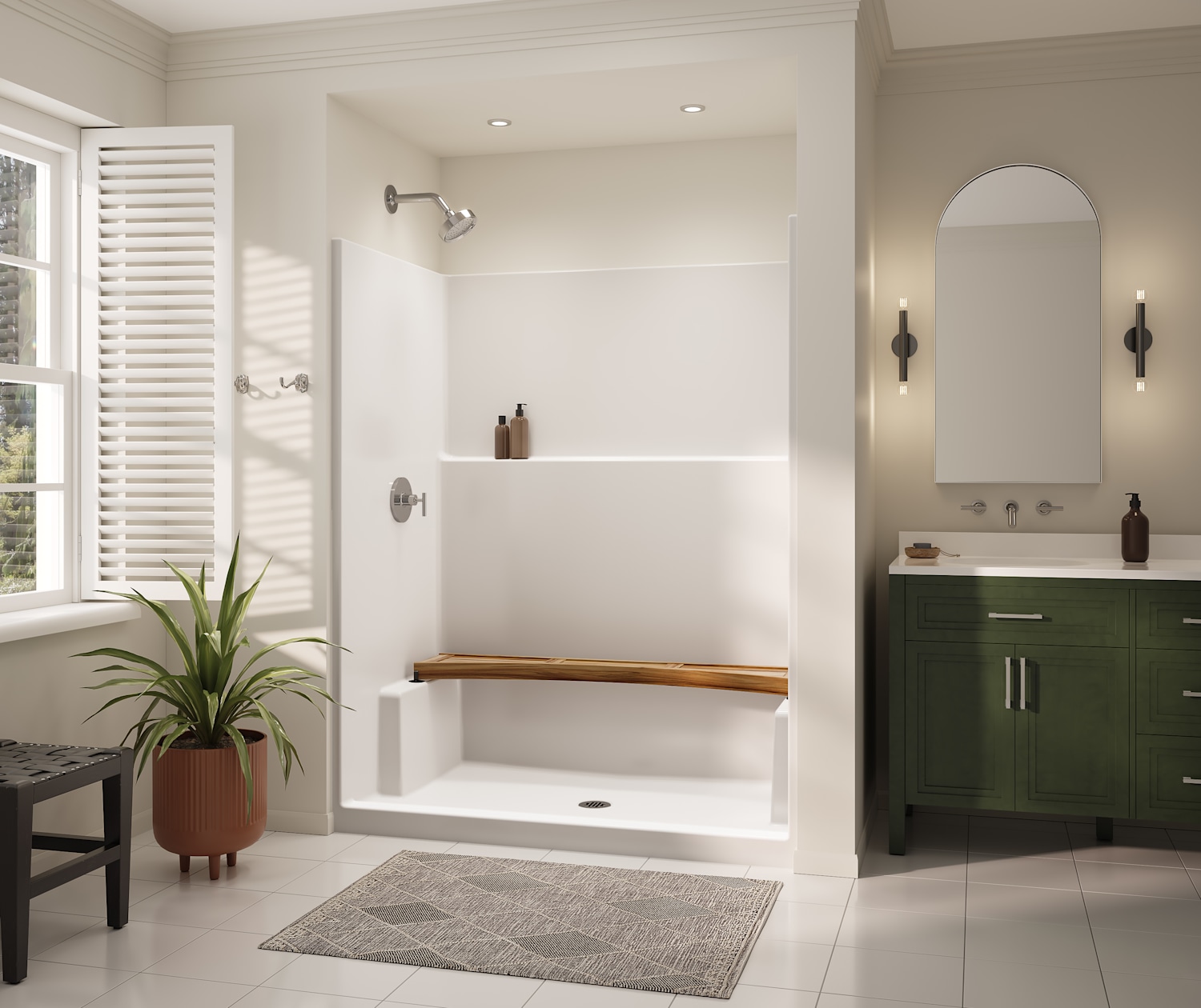 CLARION-6036-SHOWER-ICON-SMOOTHWALLS-WHITE-DECOR-CURVED-BENCH