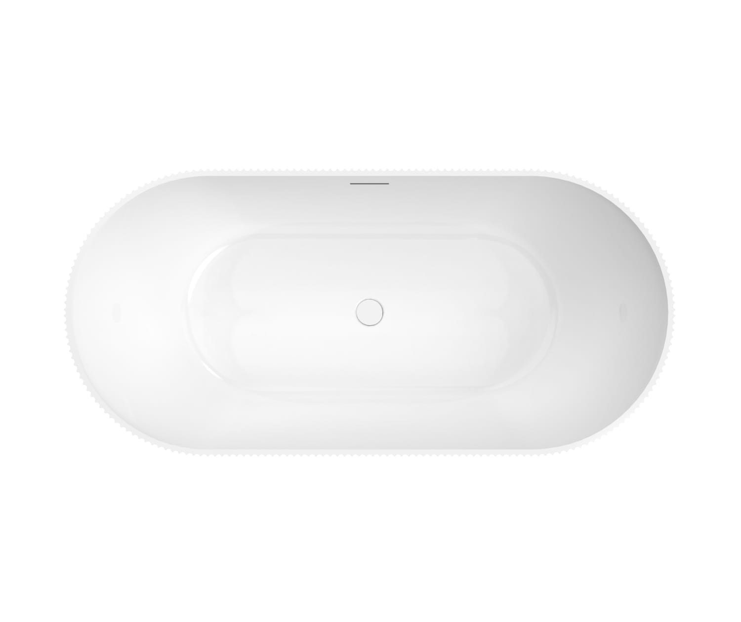 Tori 6732 Acrylic Freestanding Center Drain Bathtub in White