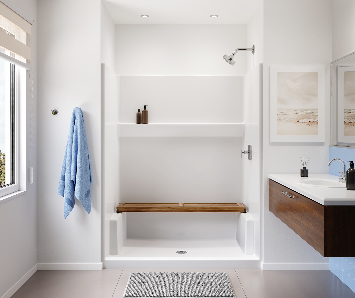 AQUARIUS-6034-SHOWER-ICON-SMOOTHWALLS-WHITE-DECOR-STRAIGHT-BENCH