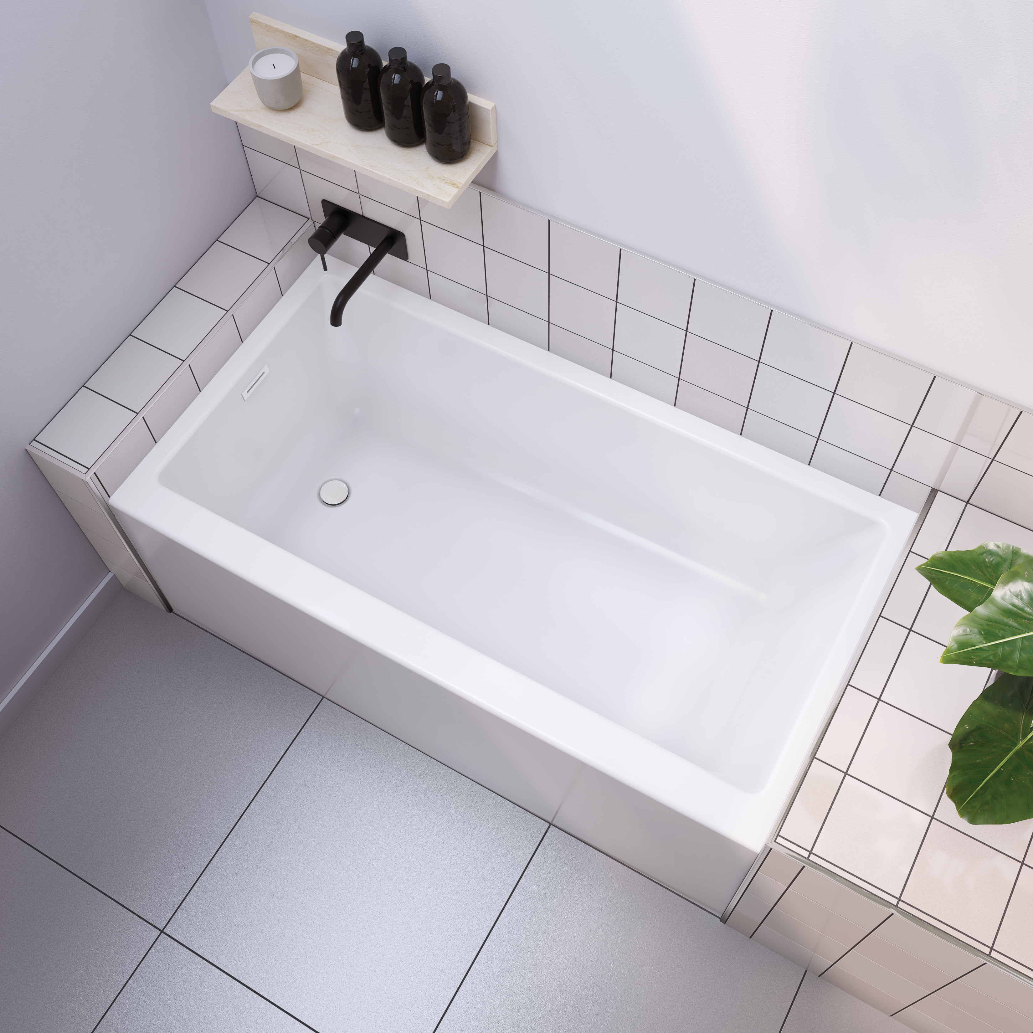 RUBIX-6030-WHITE-LINEAR-TOP-VIEW-DECO-WHITE-DRAIN
