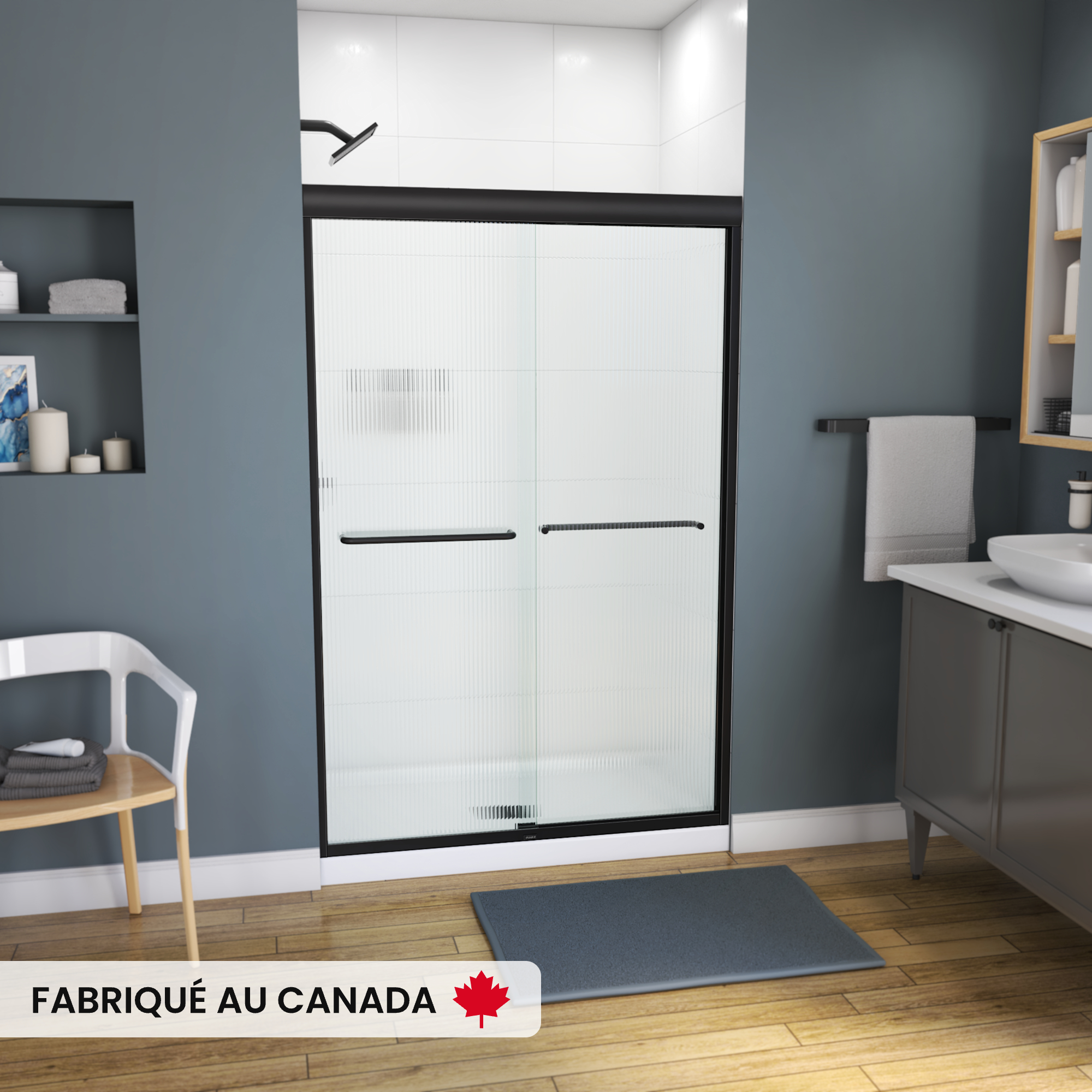 MAAX-KAMELEON-47W-SHOWER-DOOR-RS739-FLUTED-MB