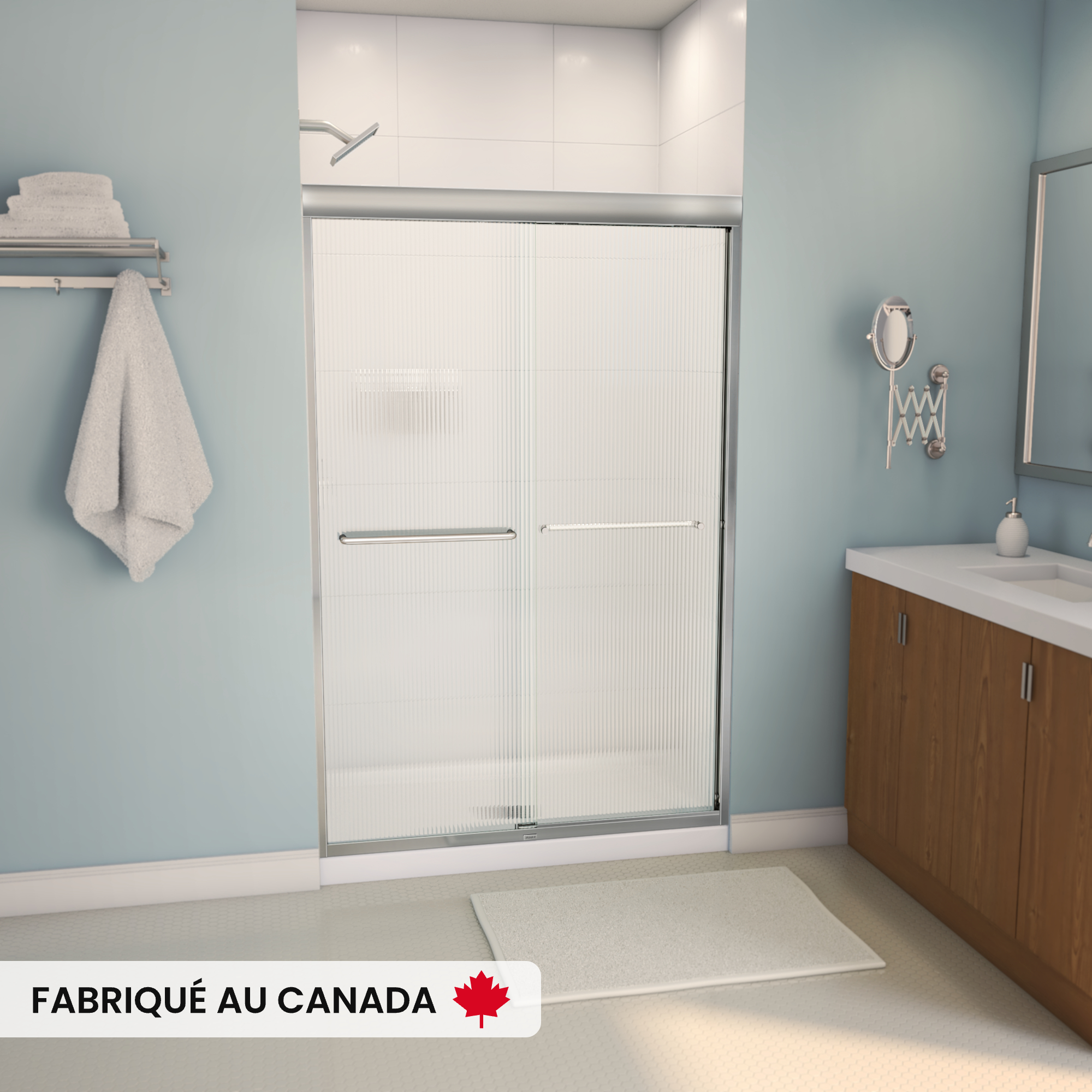 MAAX-AURA-47W-SHOWER-DOOR-RS738-FLUTED-BN