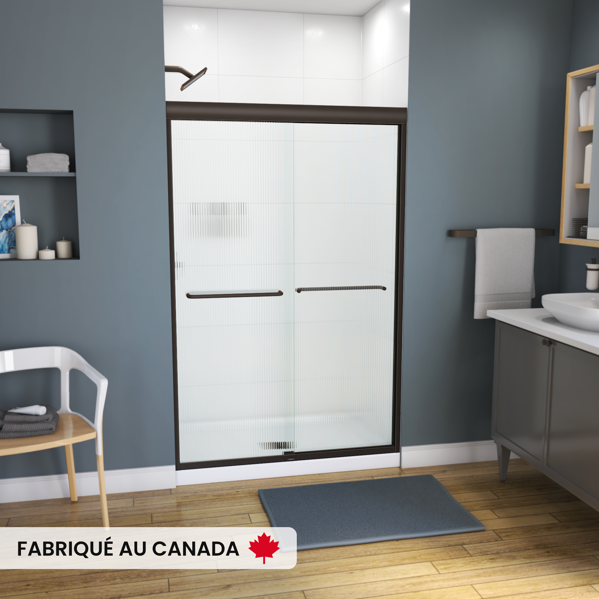 MAAX-KAMELEON-47W-SHOWER-DOOR-RS739-FLUTED-DB