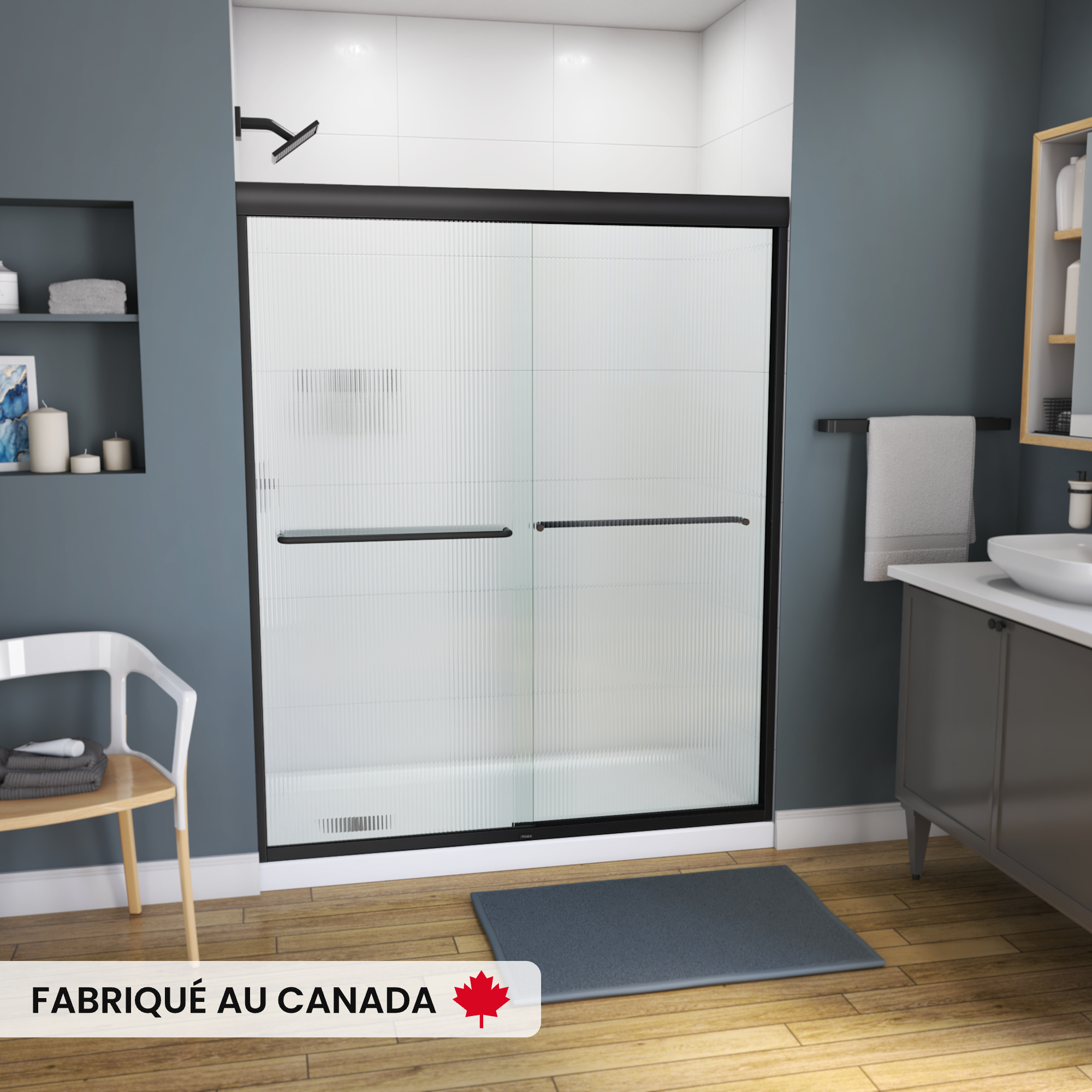 MAAX-KAMELEON-59W-SHOWER-DOOR-RS739-FLUTED-MB