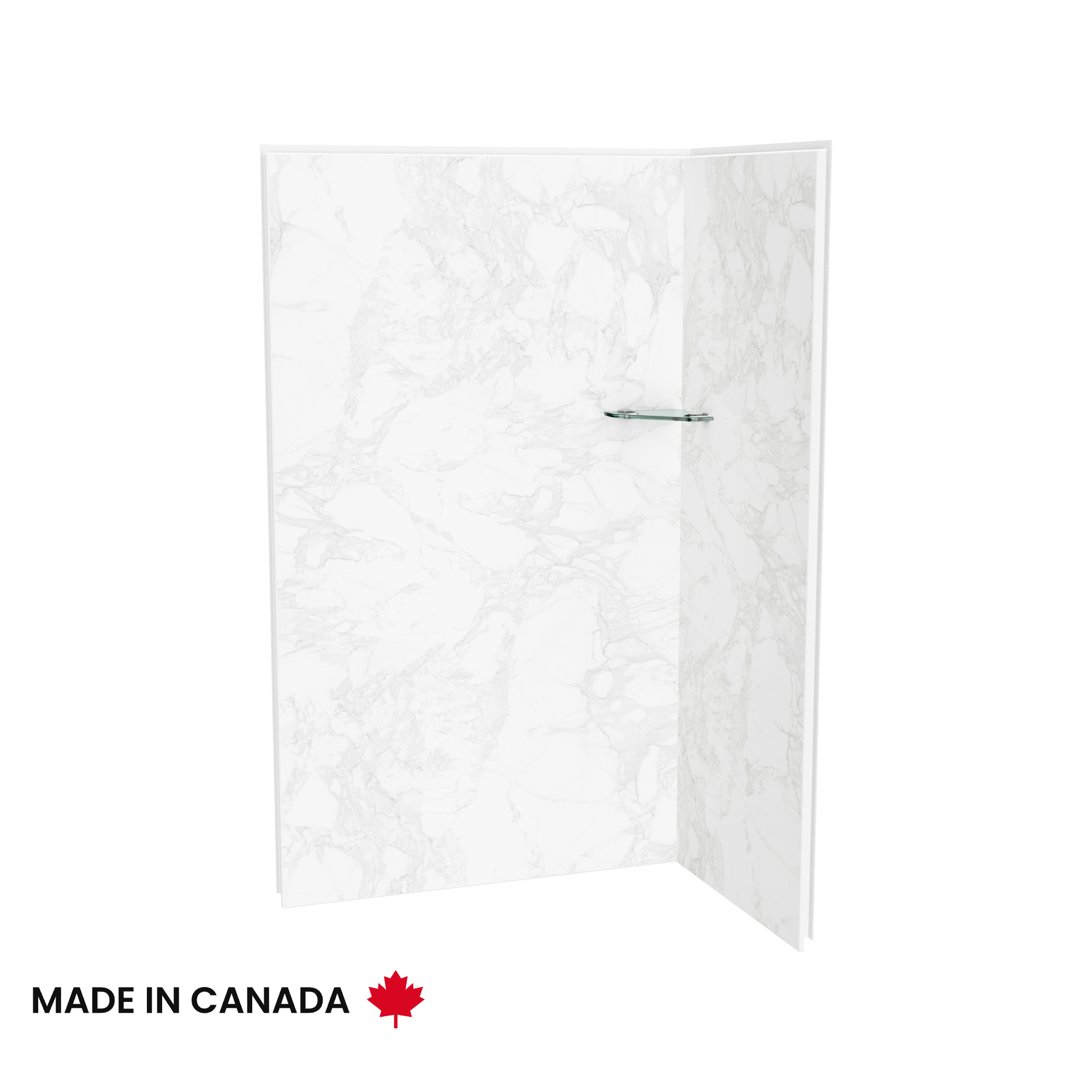 Utile 4832 Composite Direct-to-Stud Two-Piece Corner Shower Wall