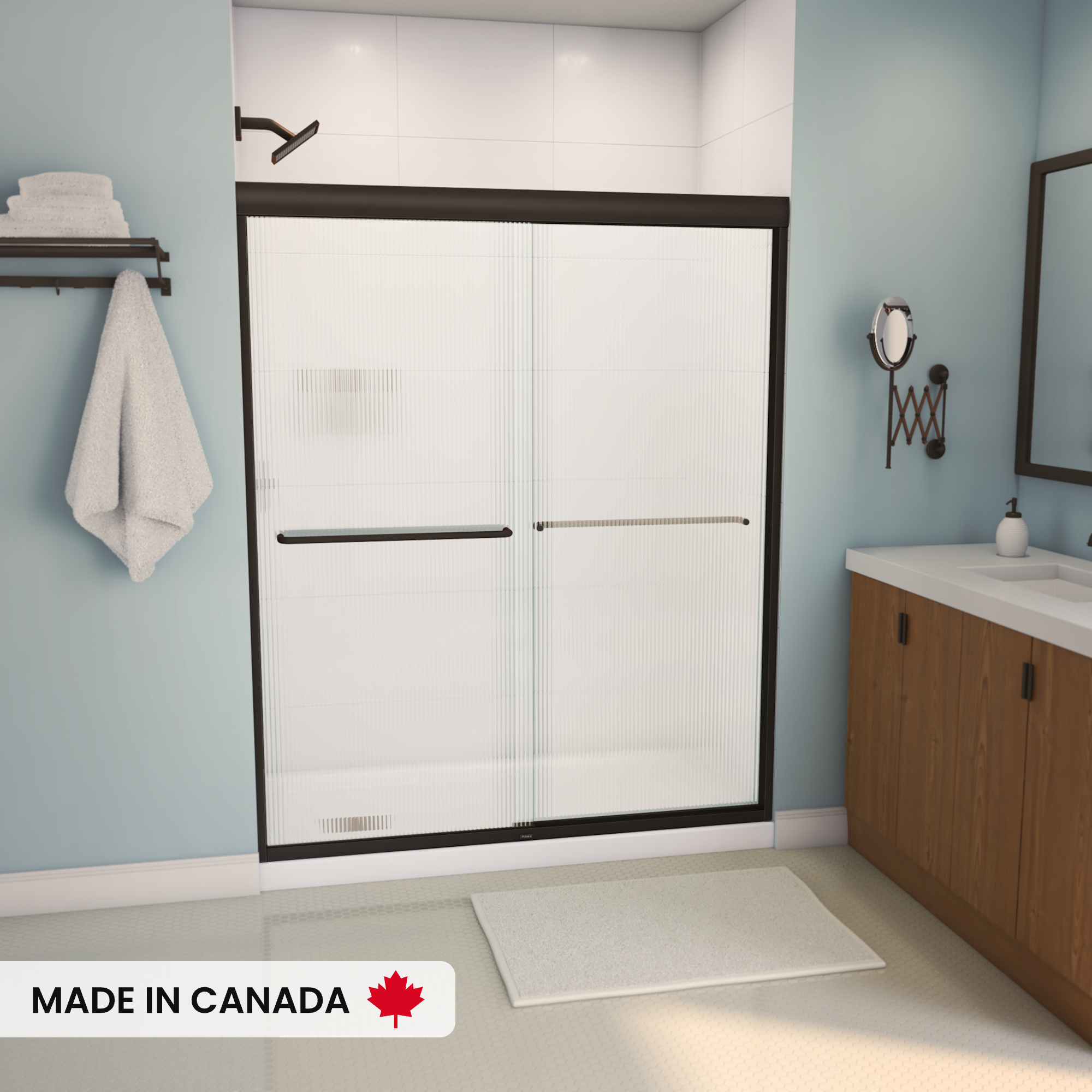 MAAX-AURA-59W-SHOWER-DOOR-RS738-FLUTED-DB