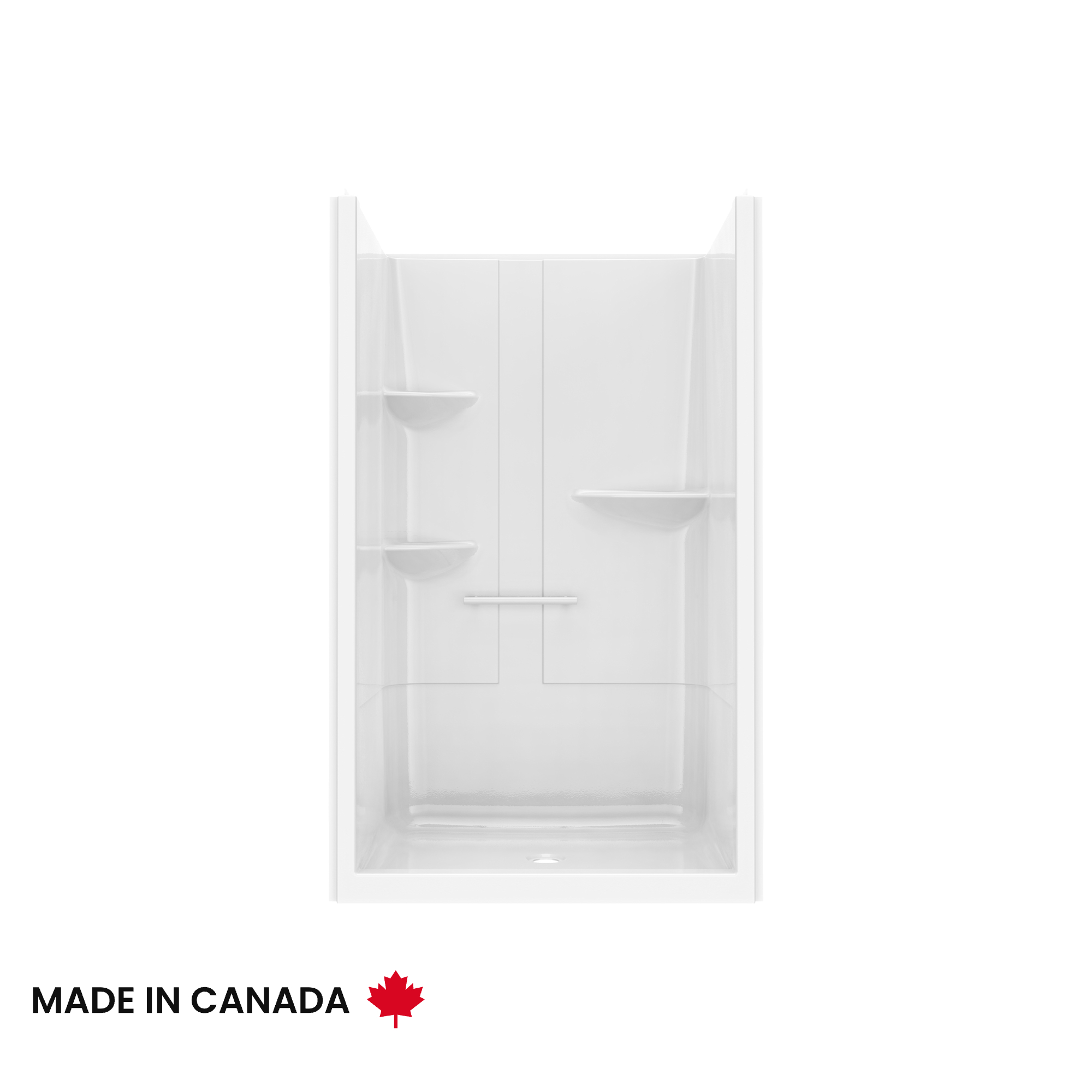 Camelia SH-4834 Acrylic Alcove Center Drain No Seat One-Piece