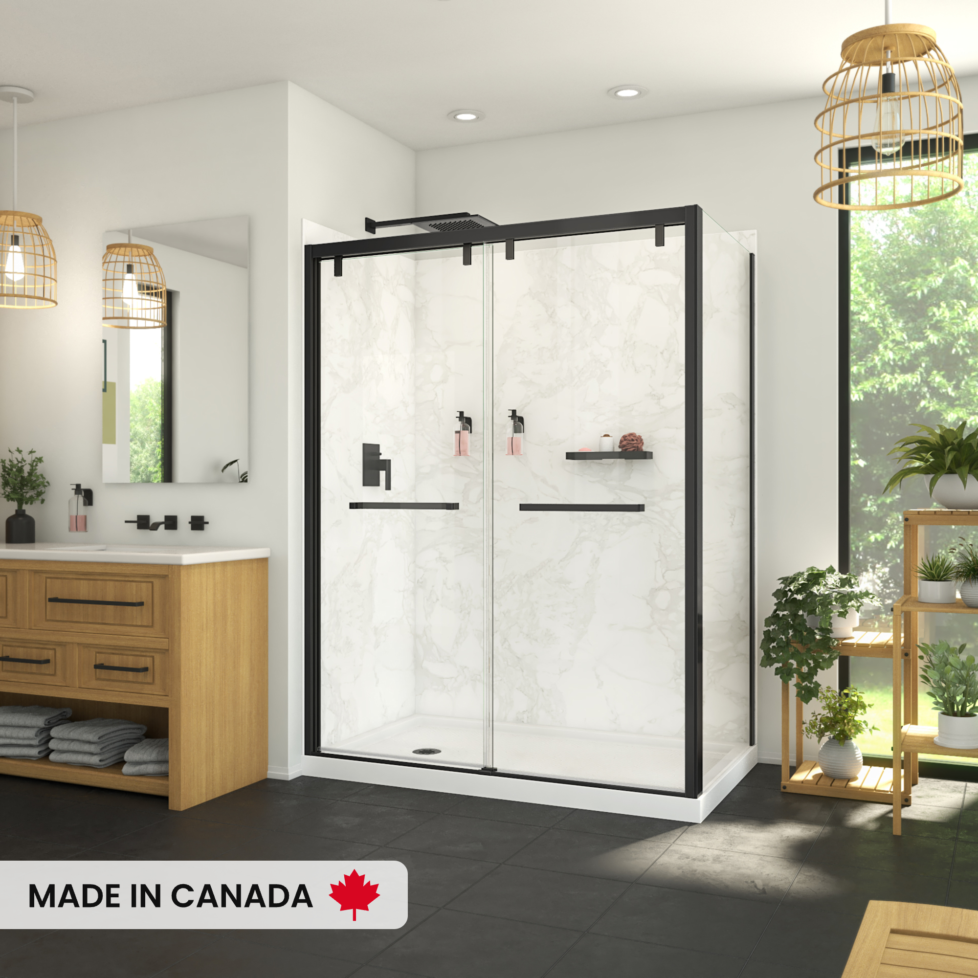 MAAX-ROKA-BASE-6036-WH-UTILE-CALCUTTA-CRN-LH-MB-DOOR-DECO-W