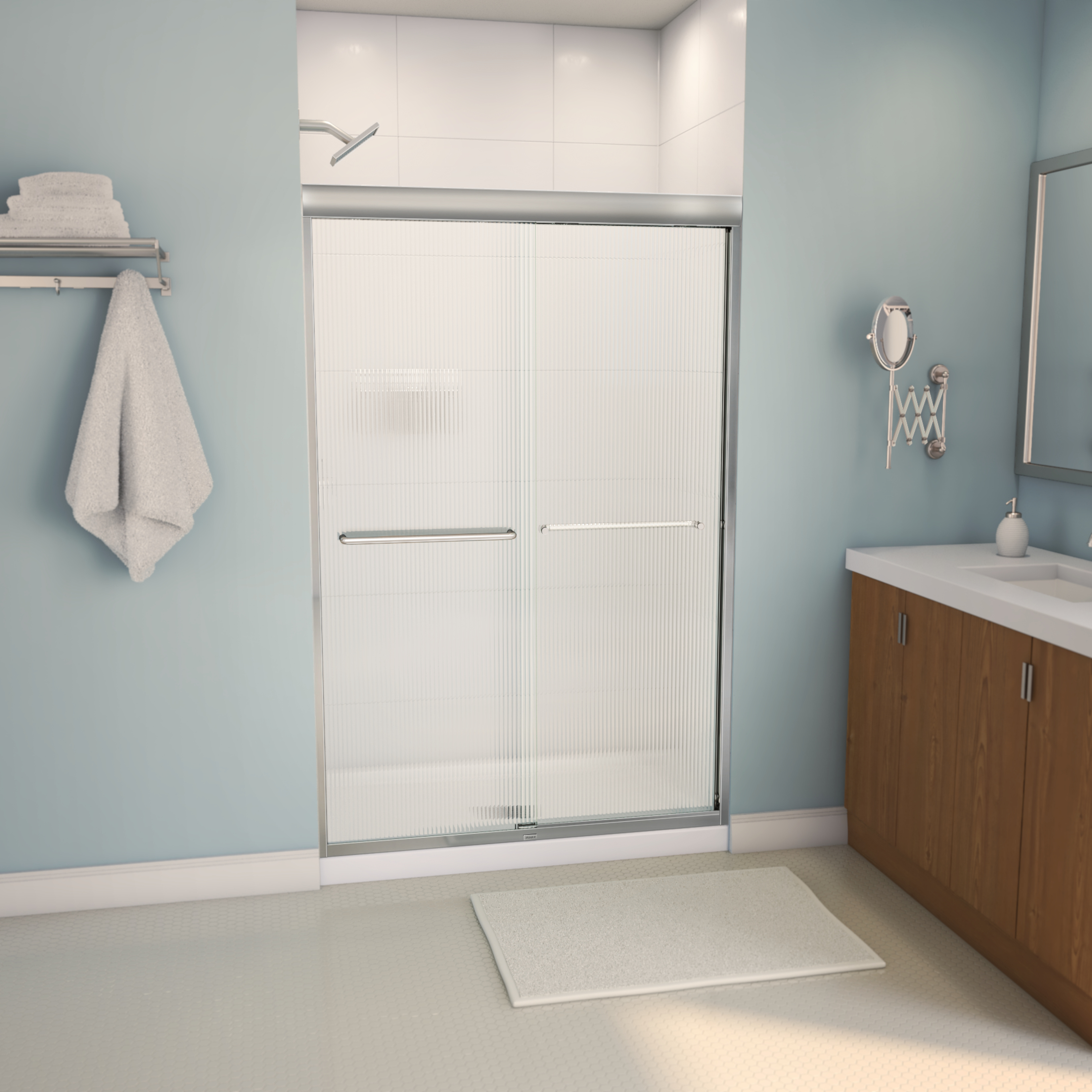 MAAX-AURA-47W-SHOWER-DOOR-RS738-FLUTED-BN