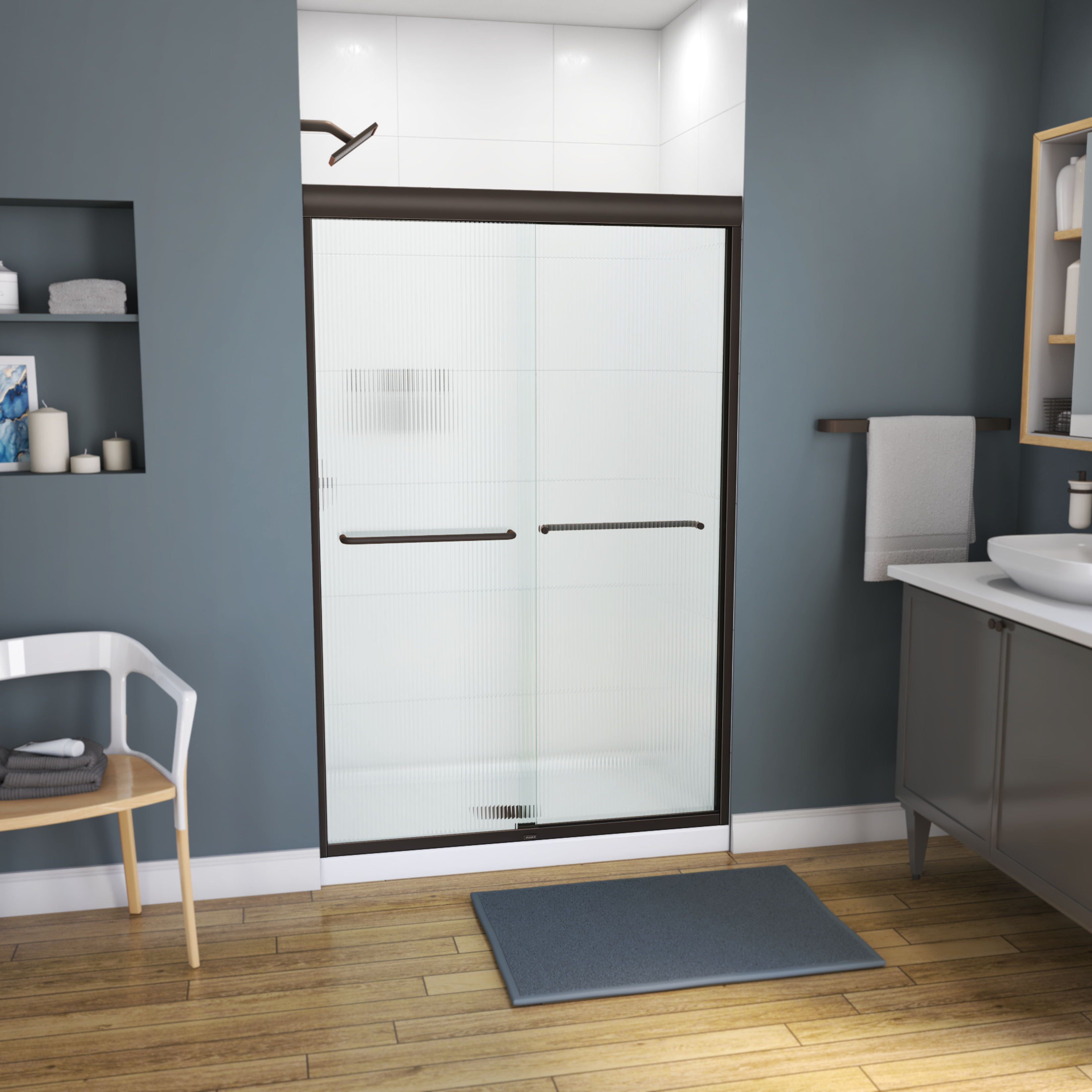 MAAX-KAMELEON-47W-SHOWER-DOOR-RS739-FLUTED-DB