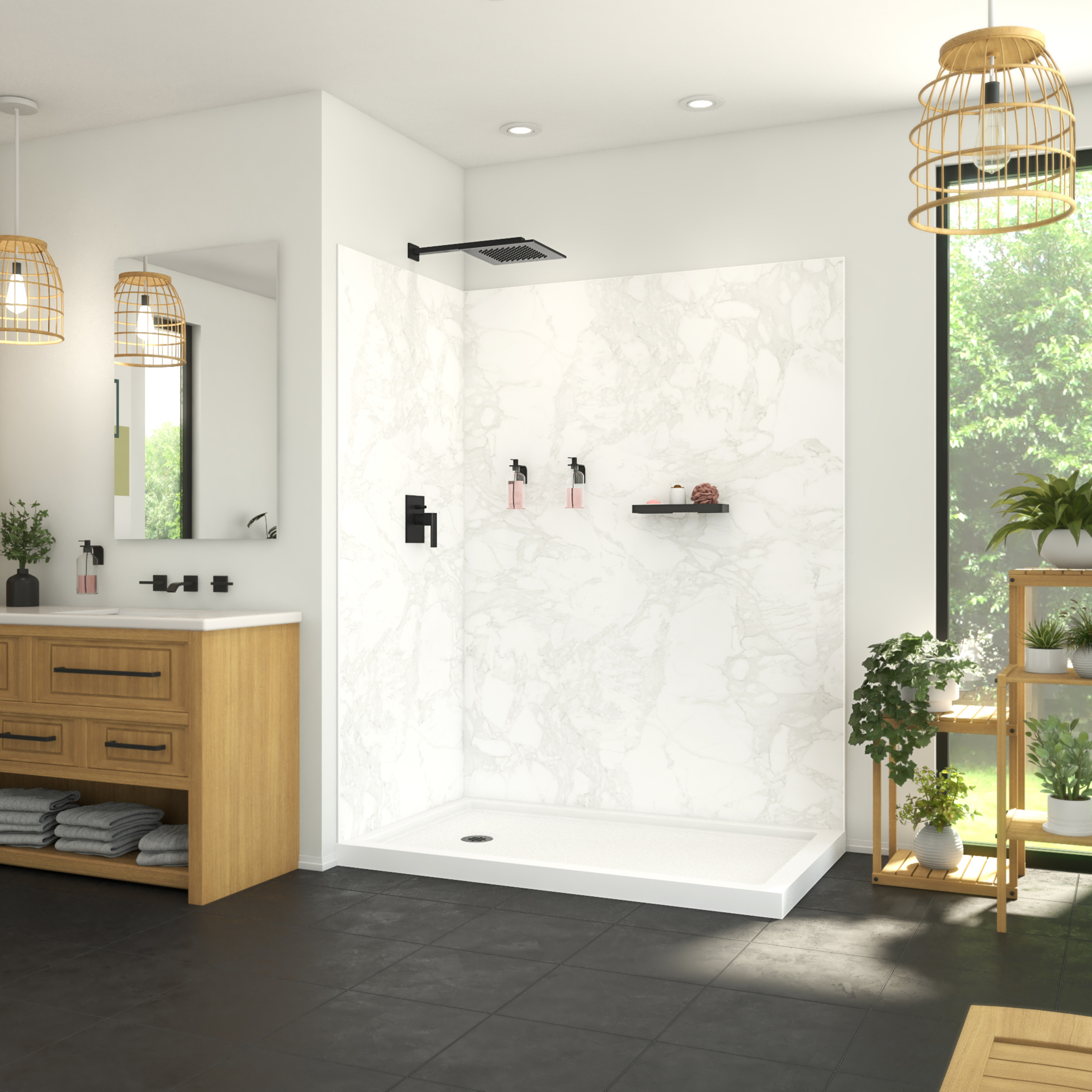 MAAX-ROKA-BASE-6036-WH-UTILE-CALCUTTA-CRN-LH-MB-DECO-W