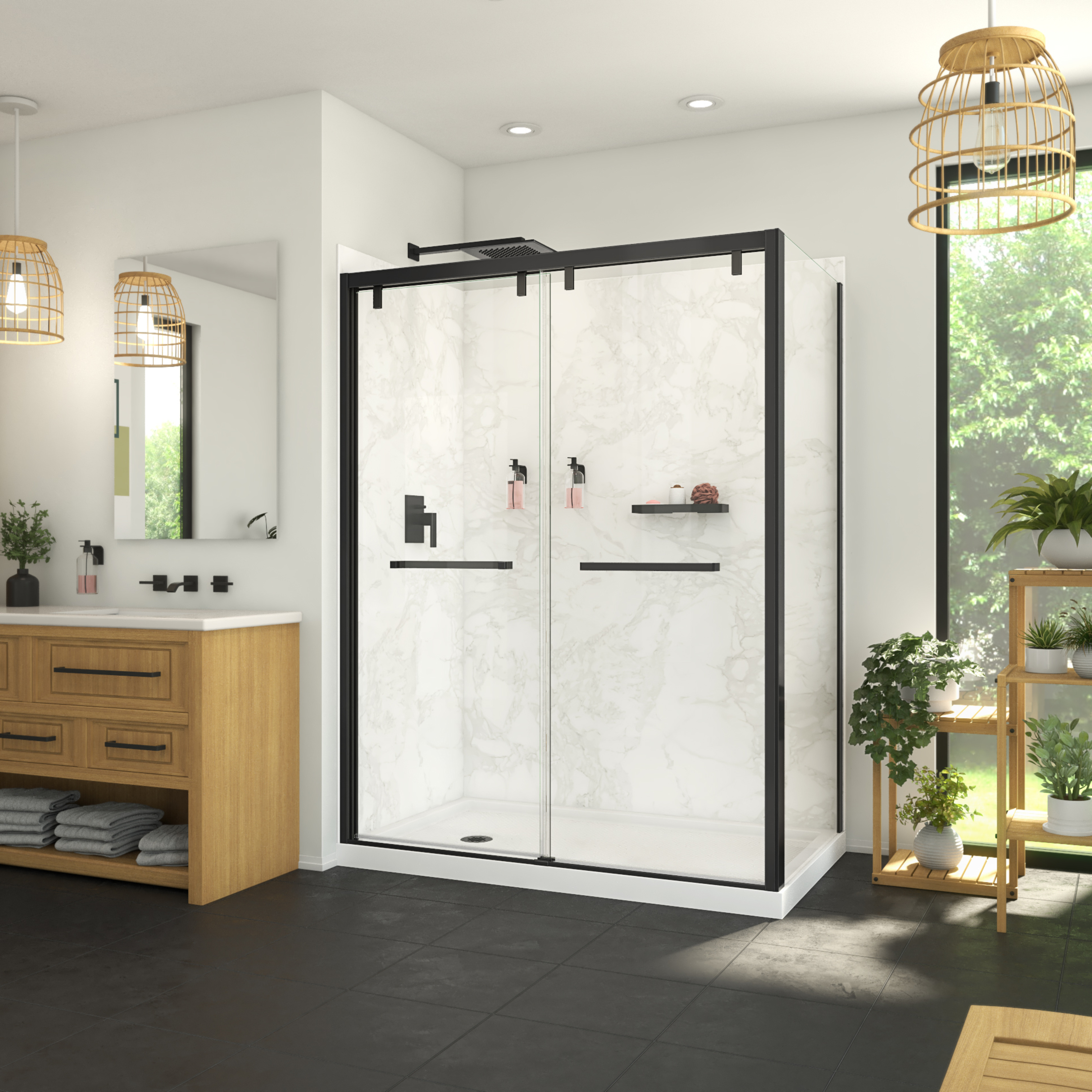 MAAX-ROKA-BASE-6036-WH-UTILE-CALCUTTA-CRN-LH-MB-DOOR-DECO-W