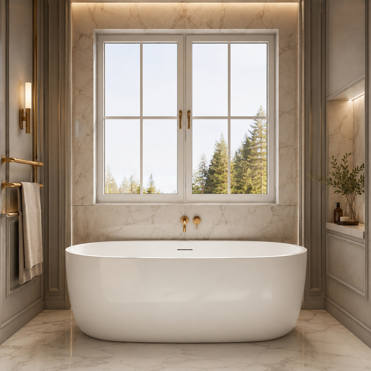 Elara Acrylic Contemporary Freestanding Tub