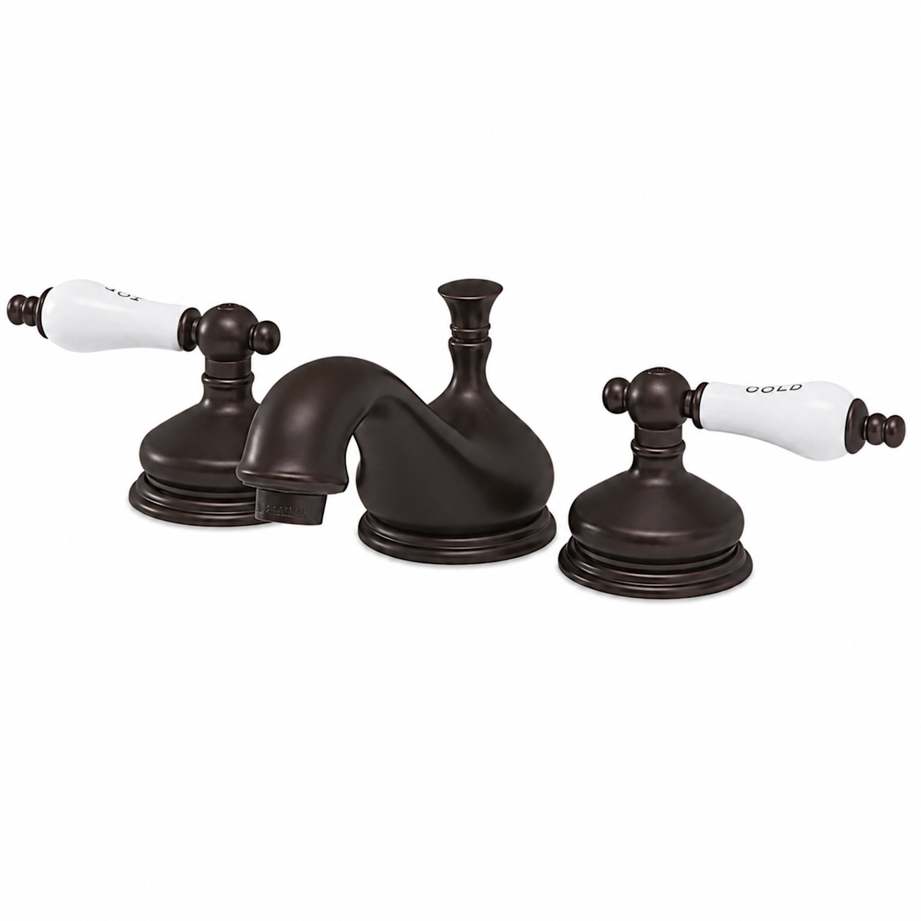 Camilla Widespread Bathroom Sink Faucet - Porcelain Lever Handles