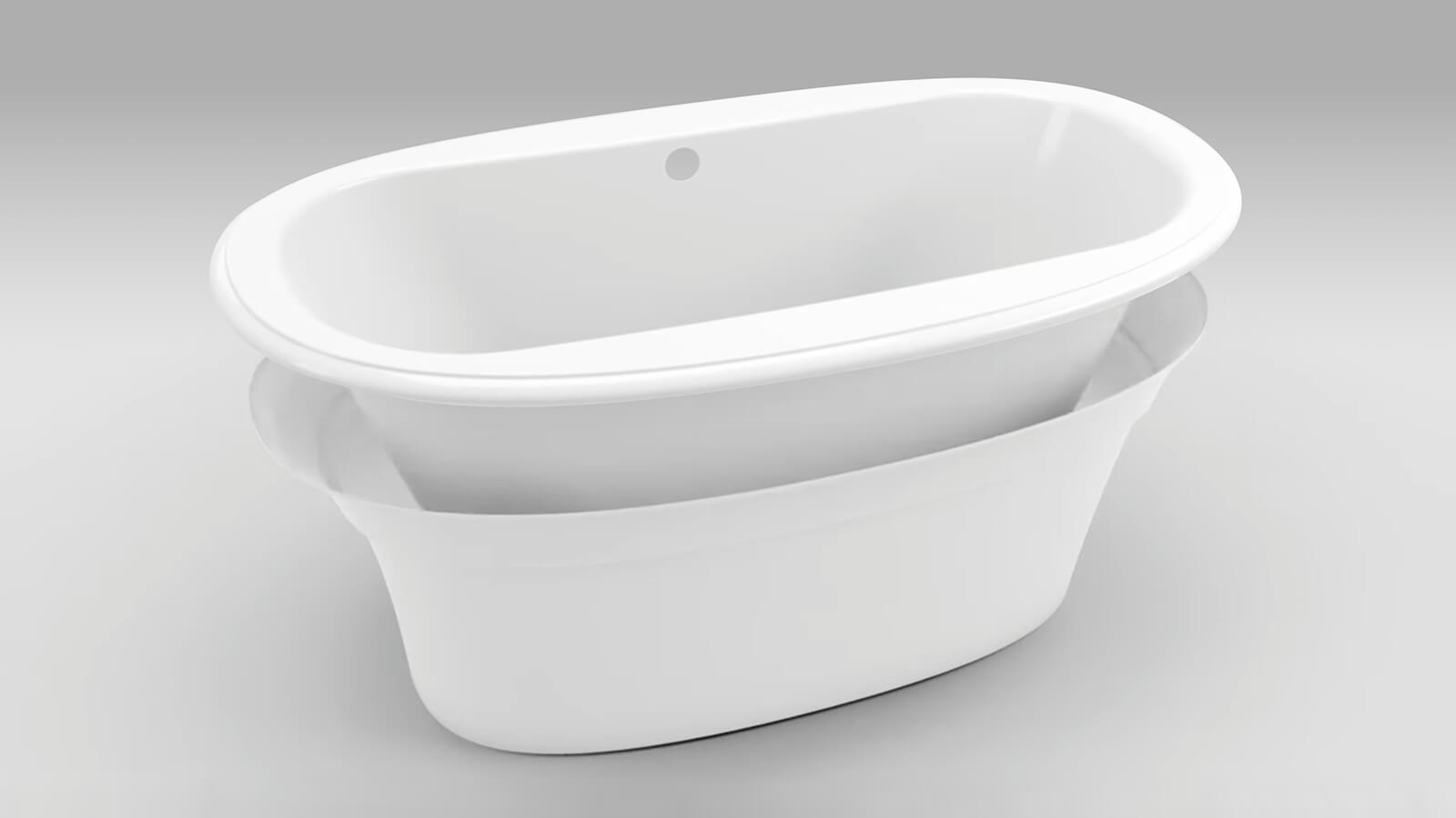 1 tub - 2 Piece freestanding bathtubs