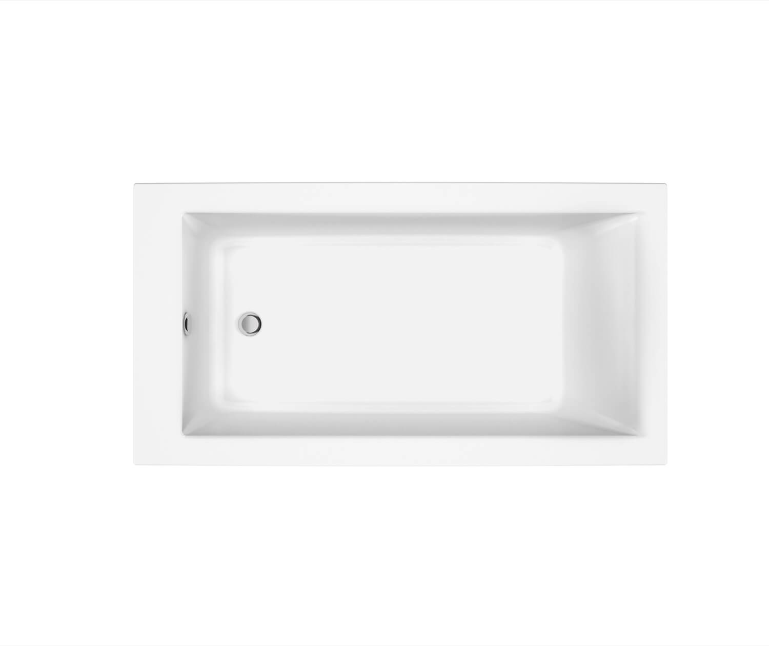 Elinor 60 x 32 AcrylX Freestanding End Drain Bathtub in White with 