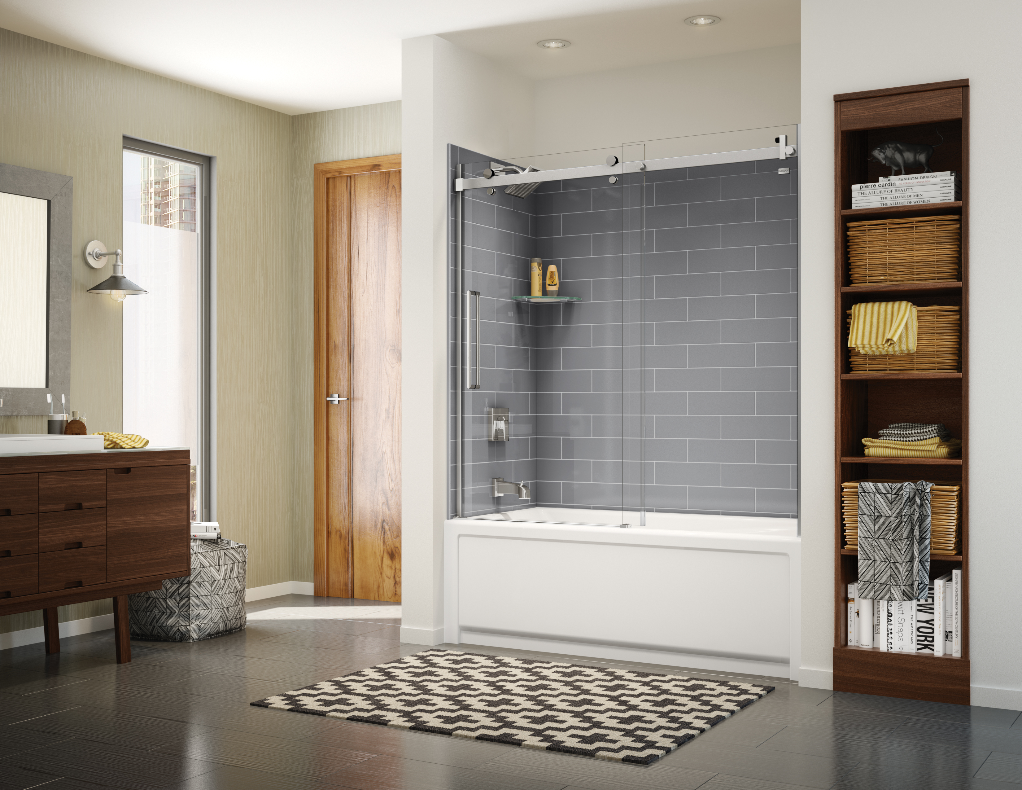 Utile 6032 Composite Direct-to-Stud Three-Piece Tub Wall Kit in