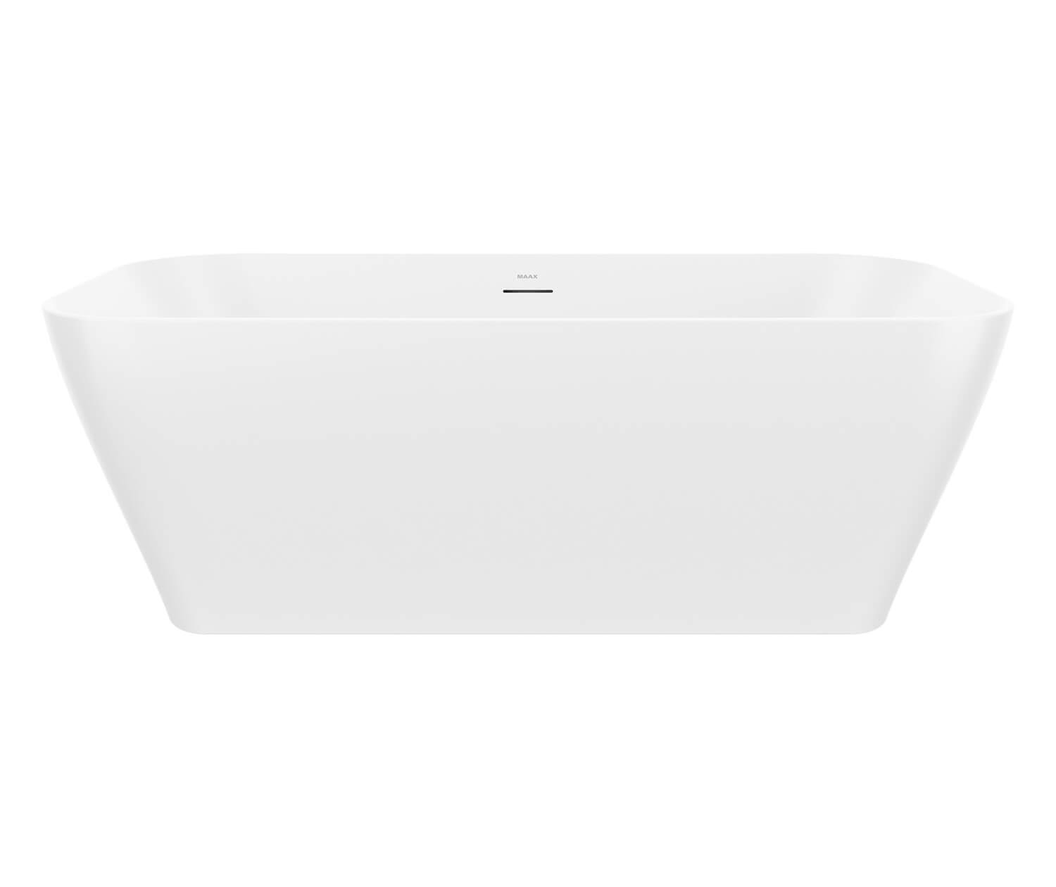 Renata 67 x 32 Acrylic Freestanding Center Drain Bathtub in Matte White  with Matte White Skirt