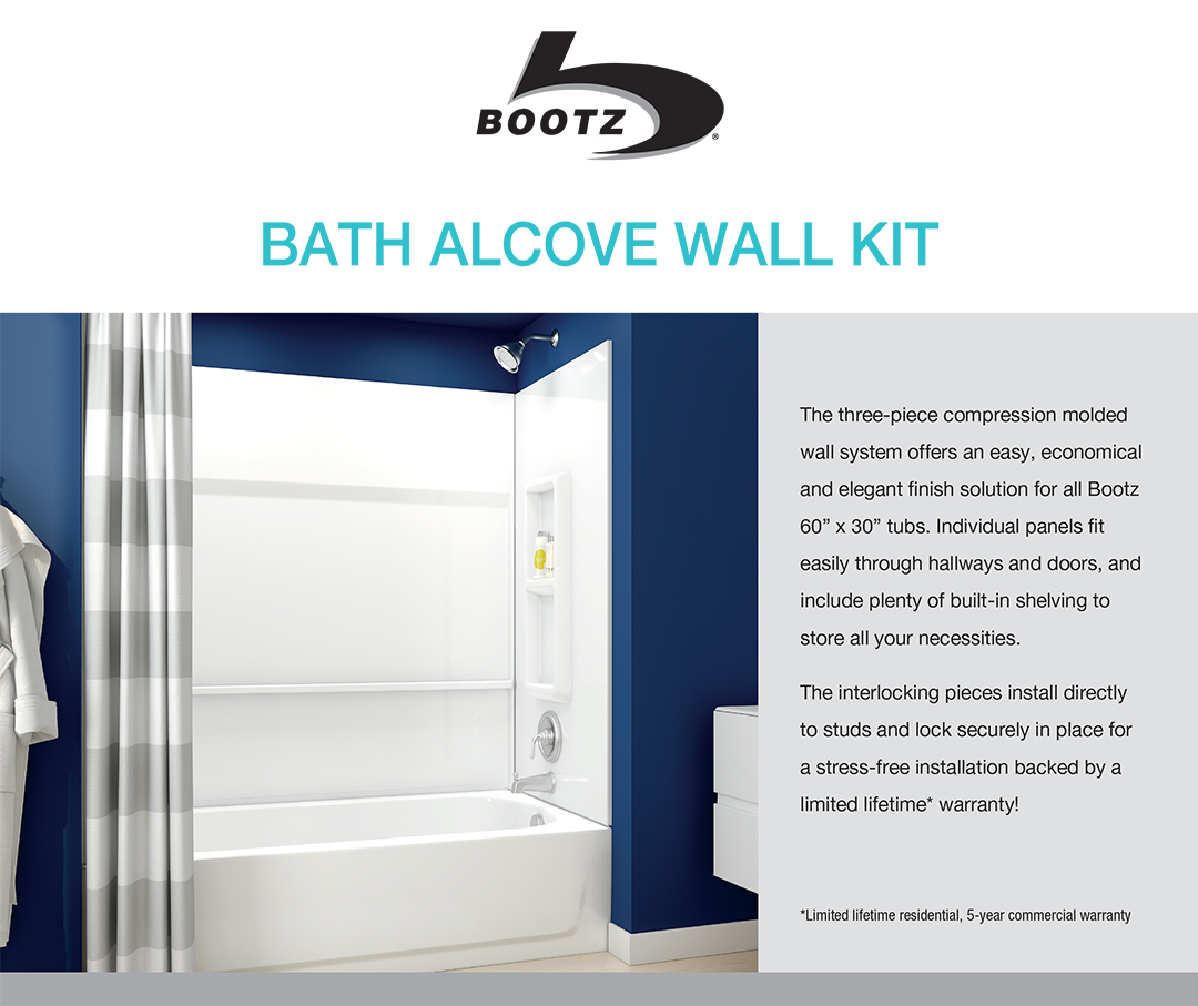 Bootz Bath Alcove Wall Kit