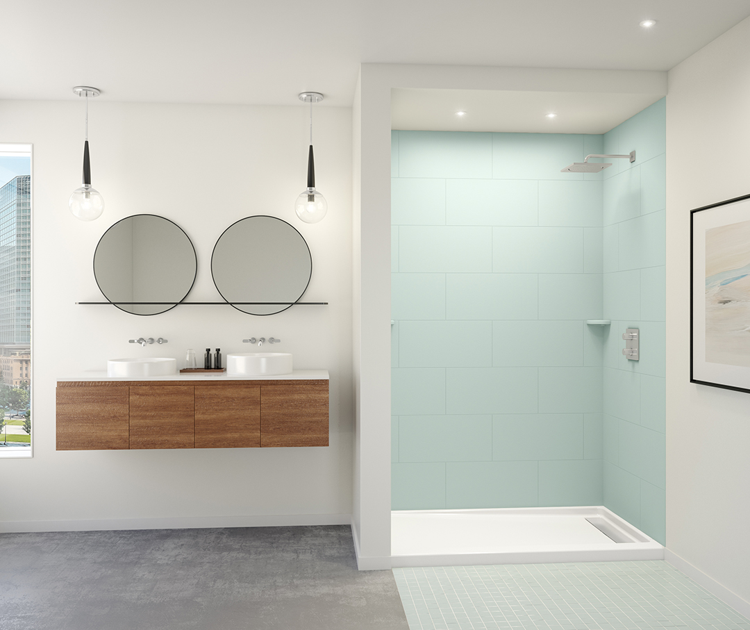 Porcelain shower base top