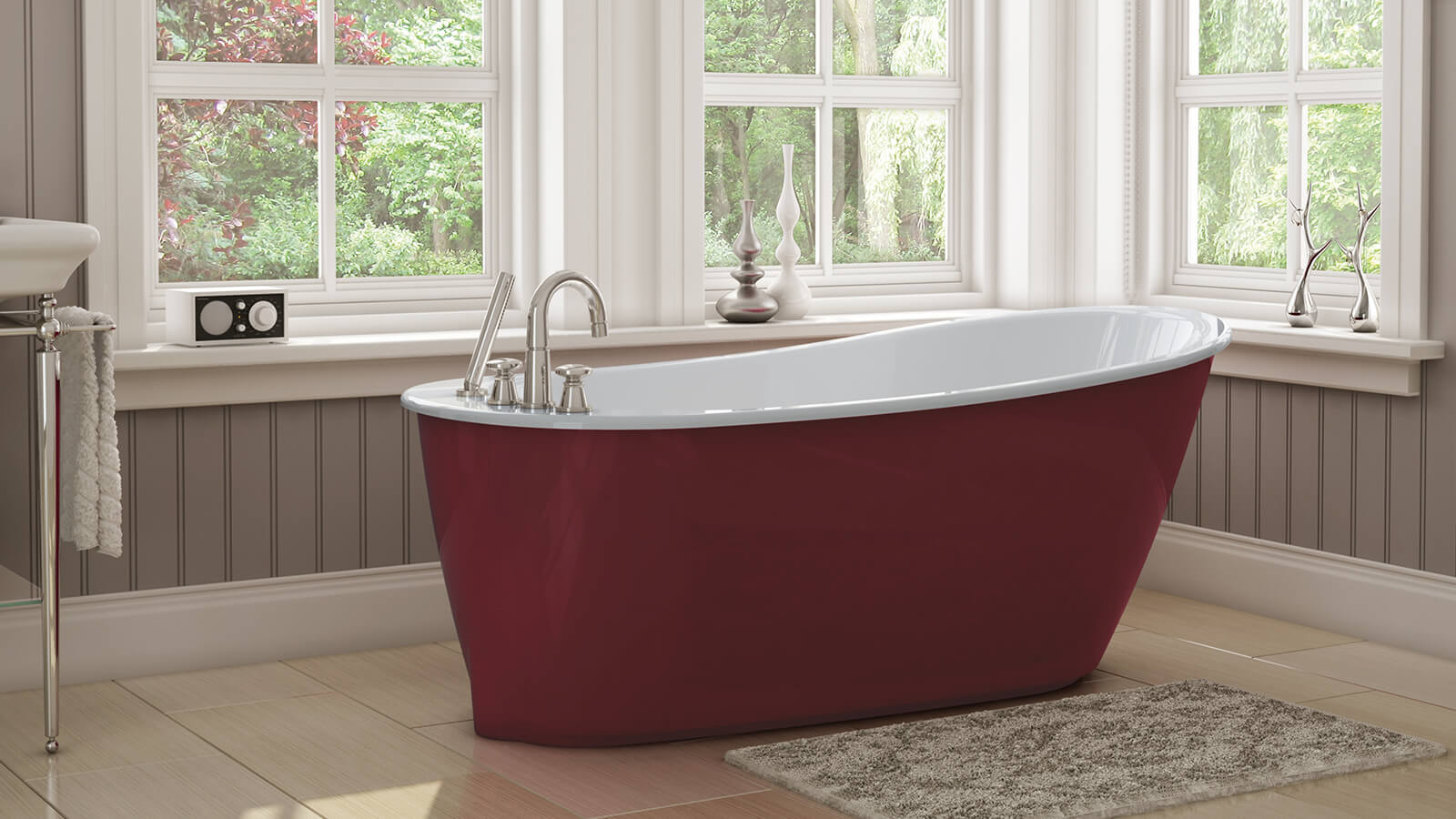 MAAX Sax 32-in x 60-in White Gelcoat/Fiberglass Oval Freestanding Soaking  Bathtub (Reversible Drain) in the Bathtubs department at