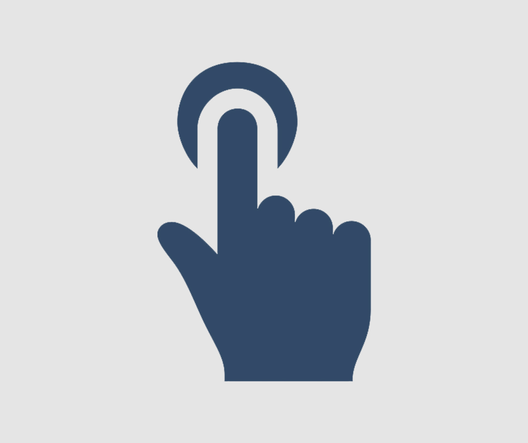 Graphic of a hand selecting an option widget.