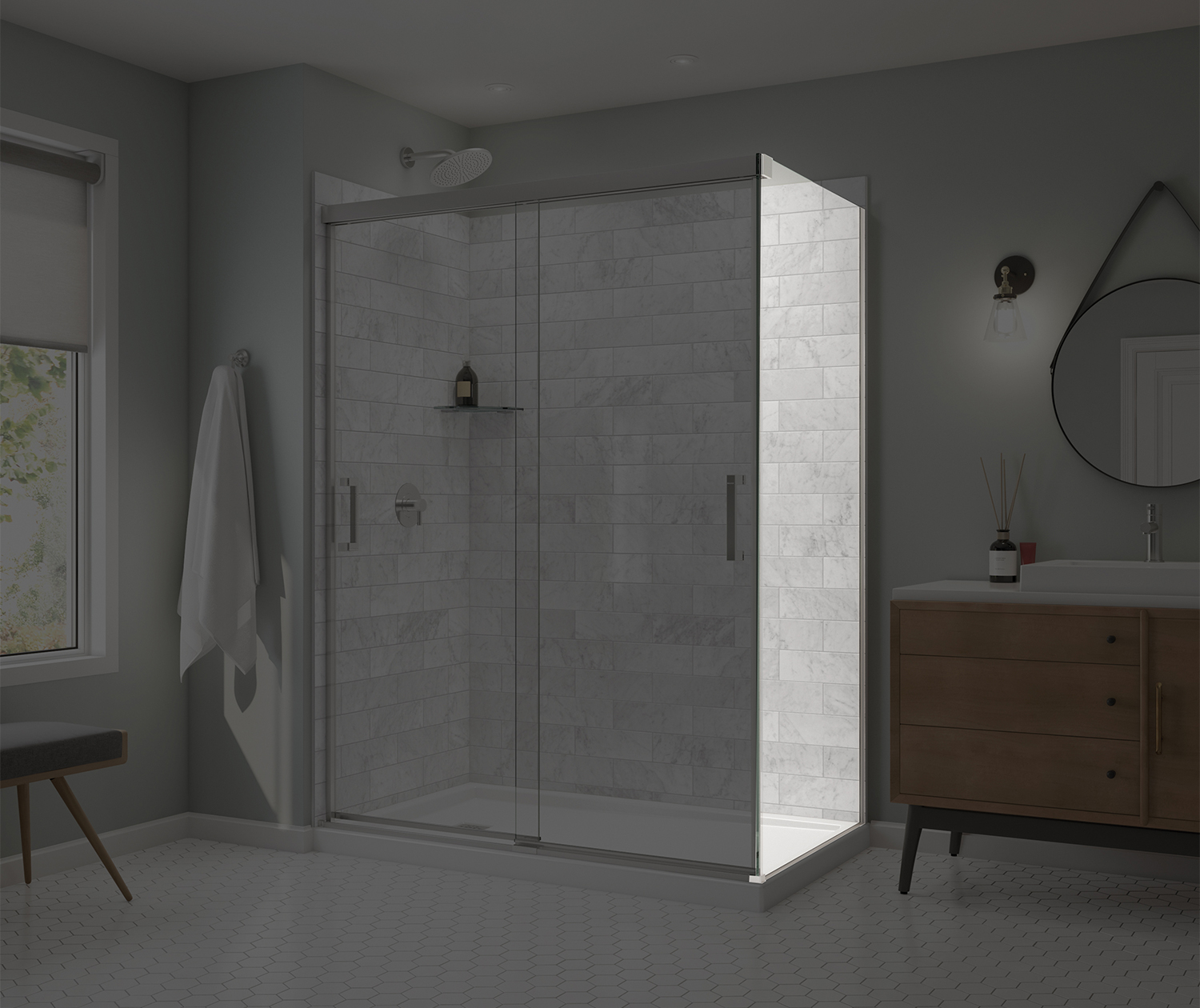 Base de douche rectangulaire 60 x 36 pour installation