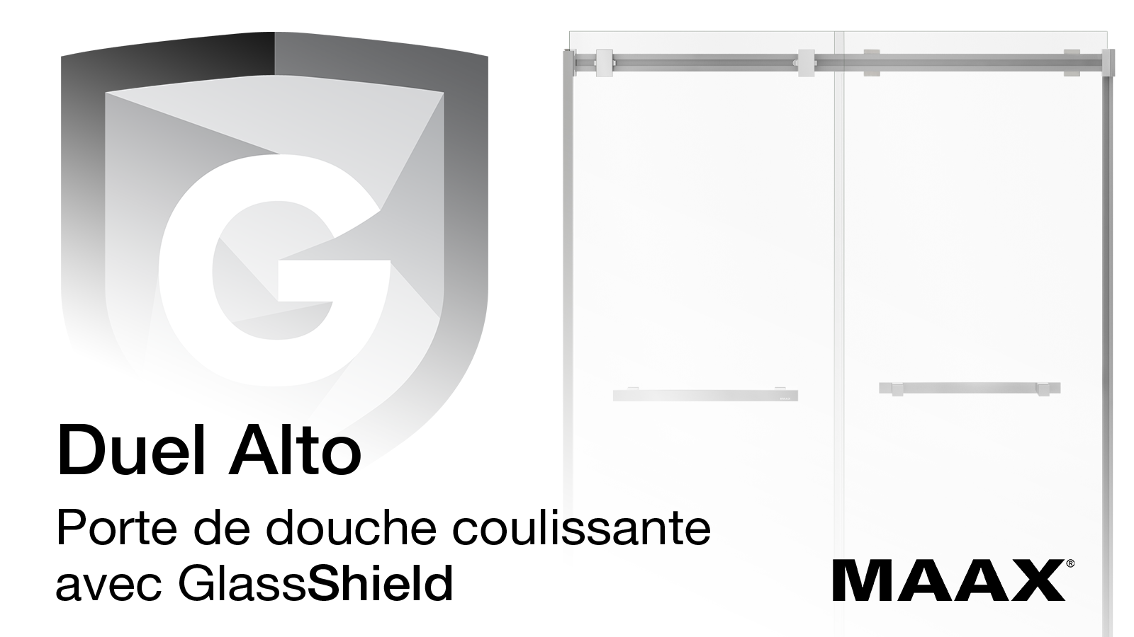 Duel Alto porte de douche coulissante avec GlassShield