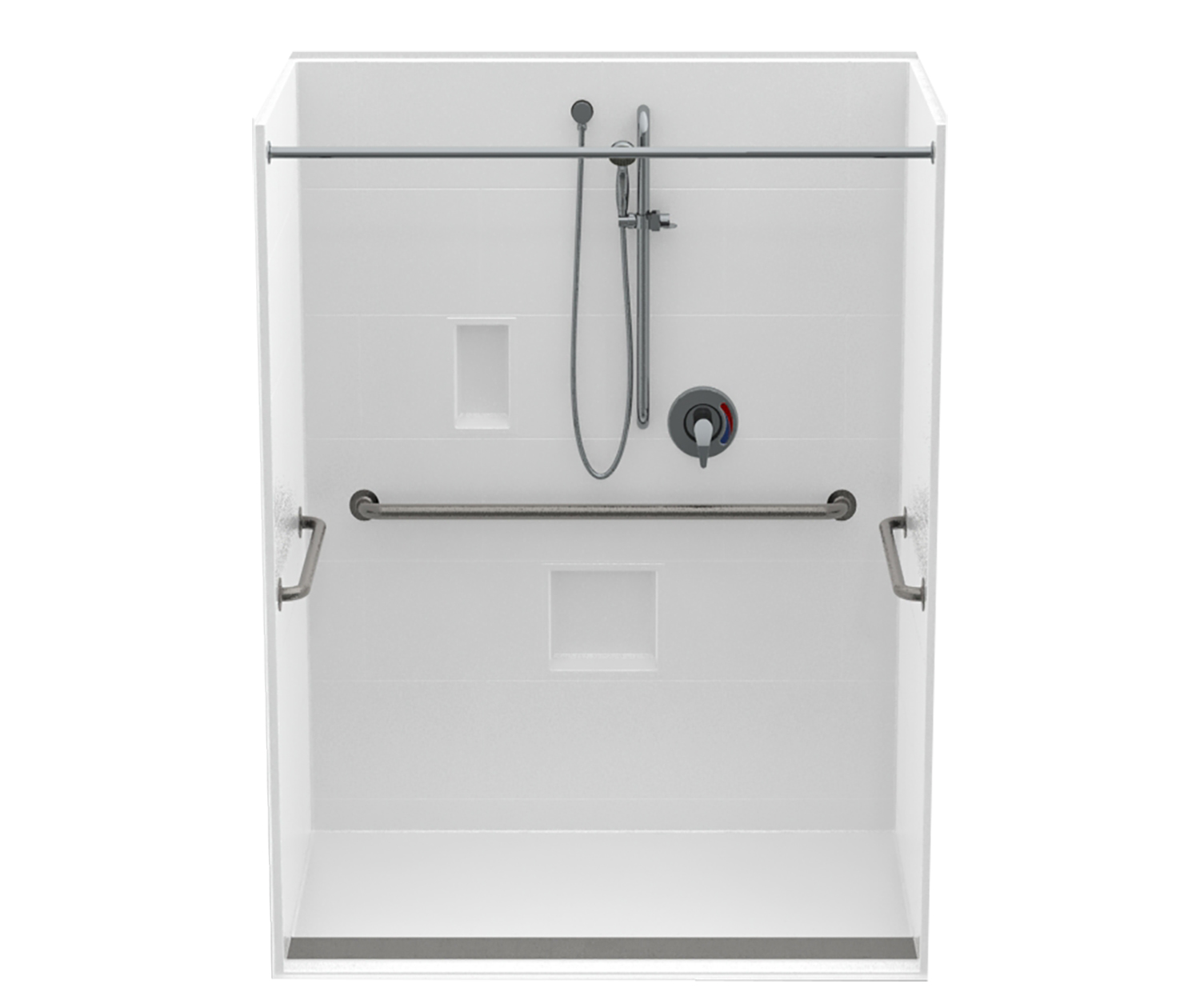バーベキュー・調理用品 ina x NATAL DESIGN NAMELESS STAND AIOT! 16034TRCOL 60 x 34 AcrylX Alcove Center Drain One-Piece
