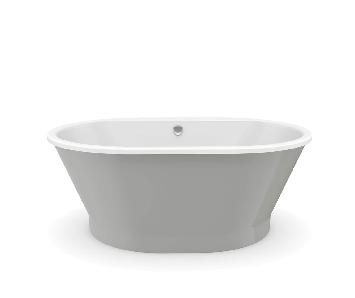 Brioso 6636 AcrylX Freestanding Center Drain Bathtub in White with 